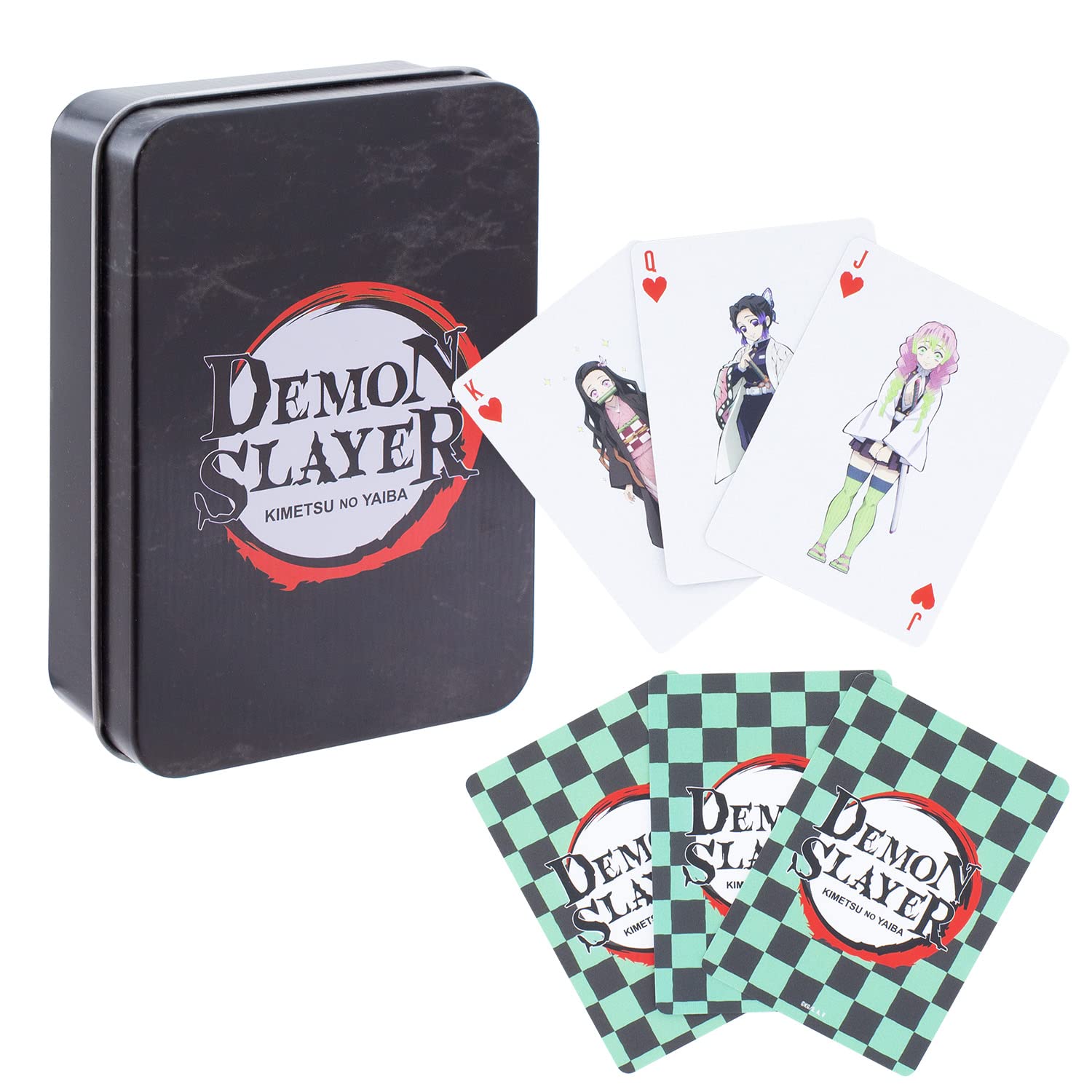 Demon slayer carte da gioco standard con scatola in metallo 5055964793807