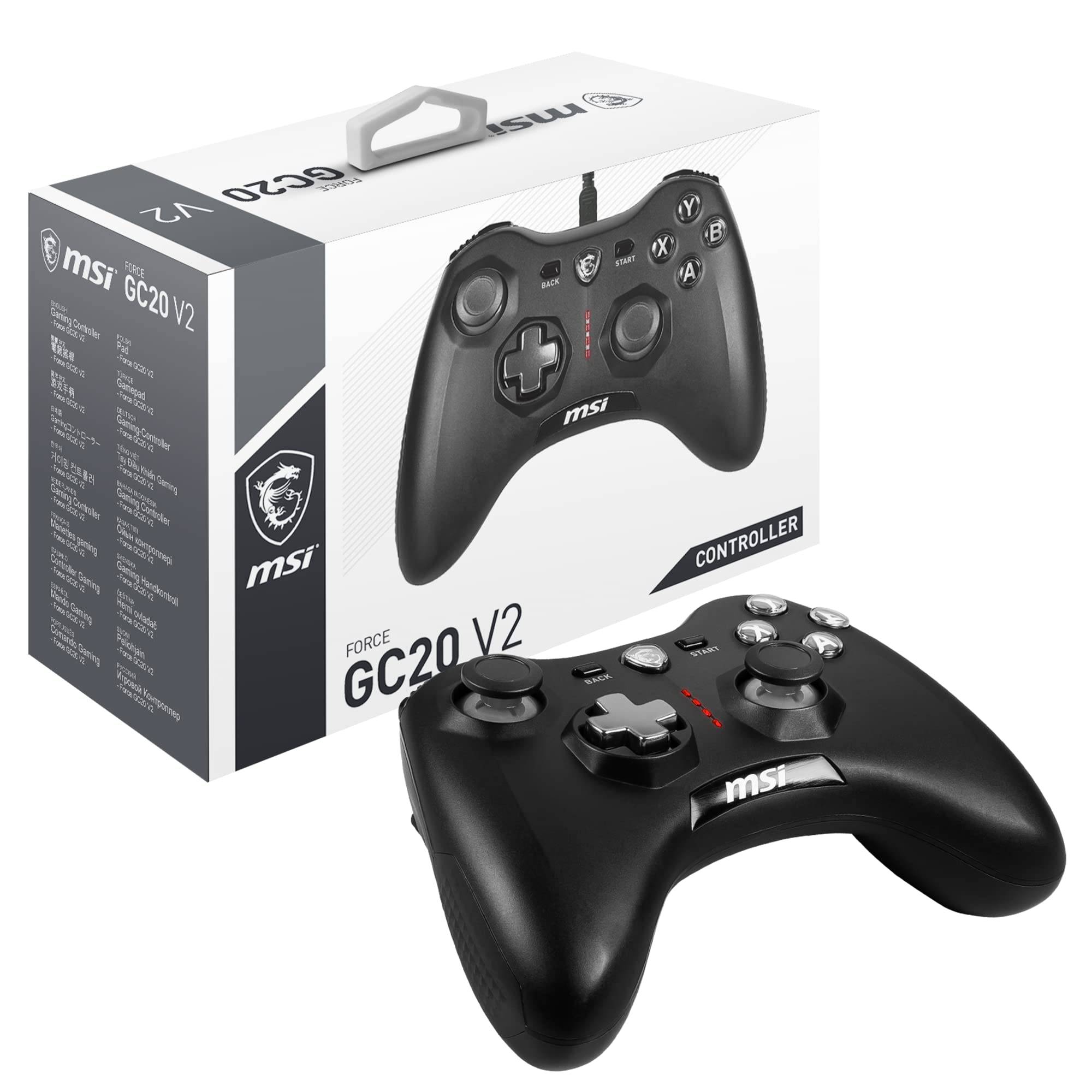 Controller Force GC20 V2 di MSI, controller gaming per console e PC con caratteristiche avanzate di customizzazione e precisione. 4719072902681 | initpc.it