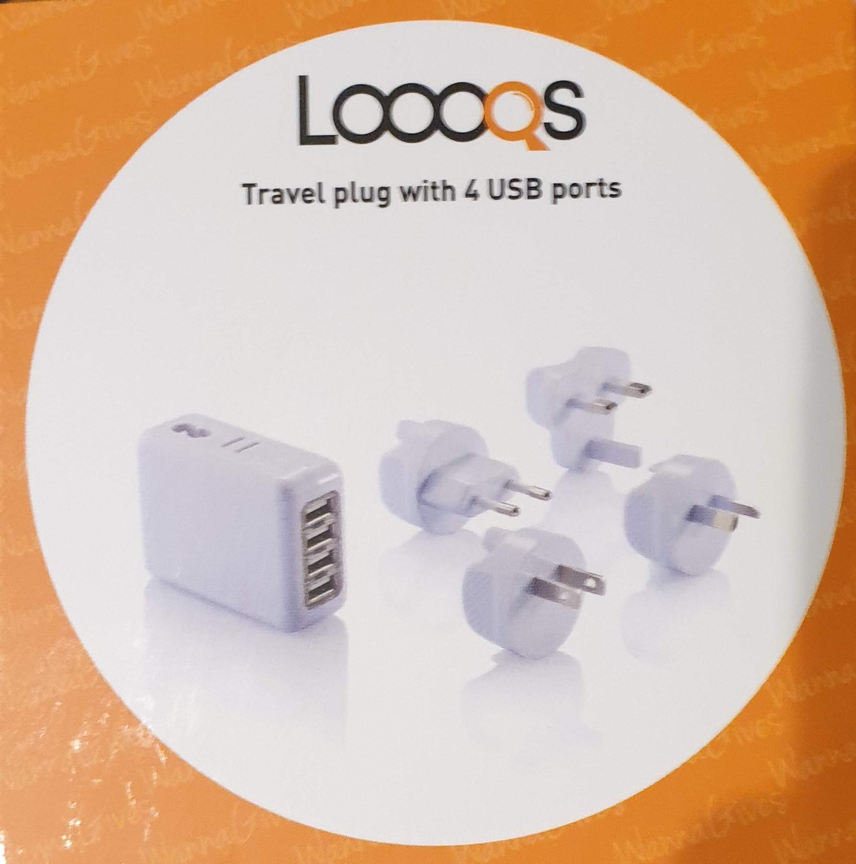 Adattatore da viaggio con quattro porte USB Bianco P820.373