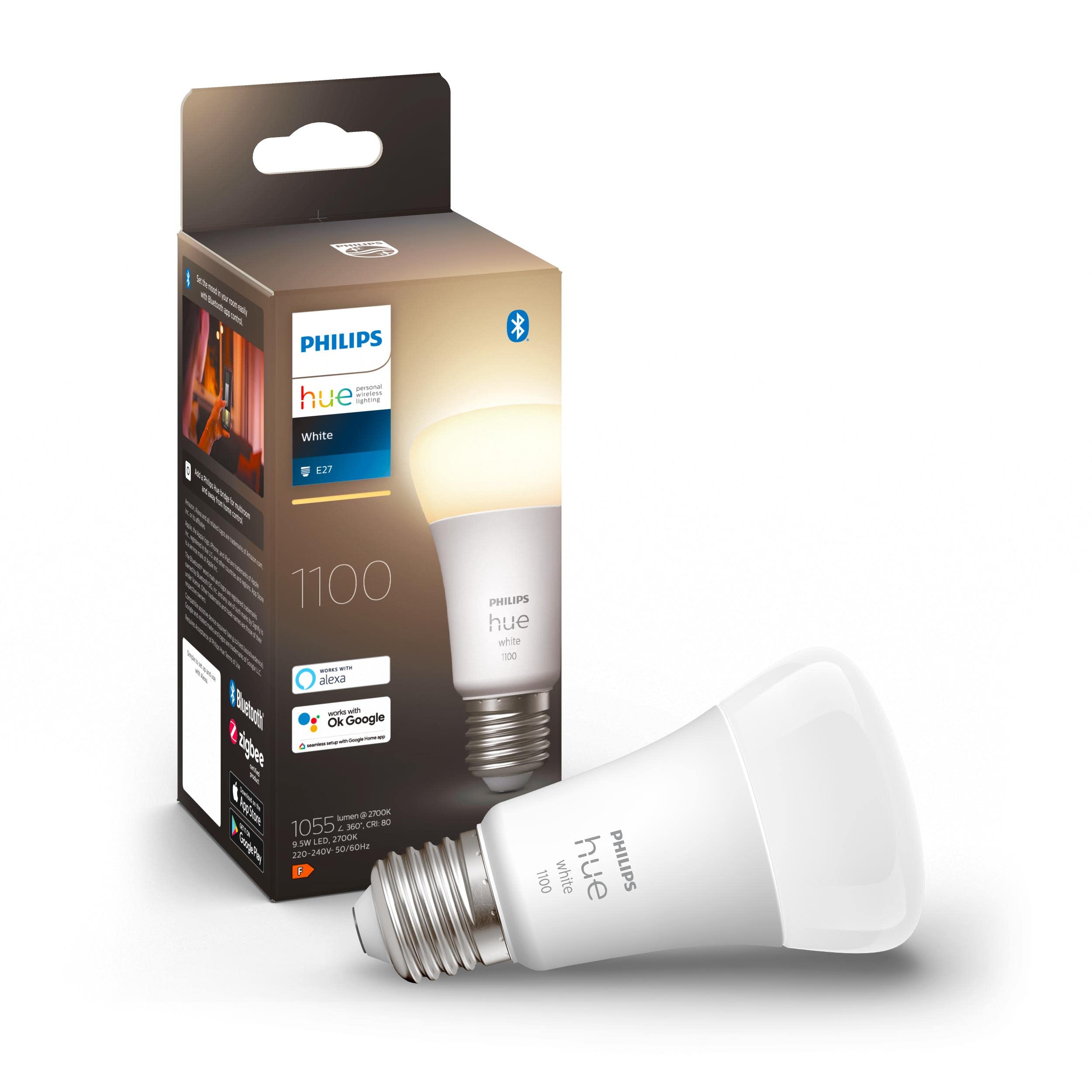 HUE WHITE LAMPADINA E27 9.5W