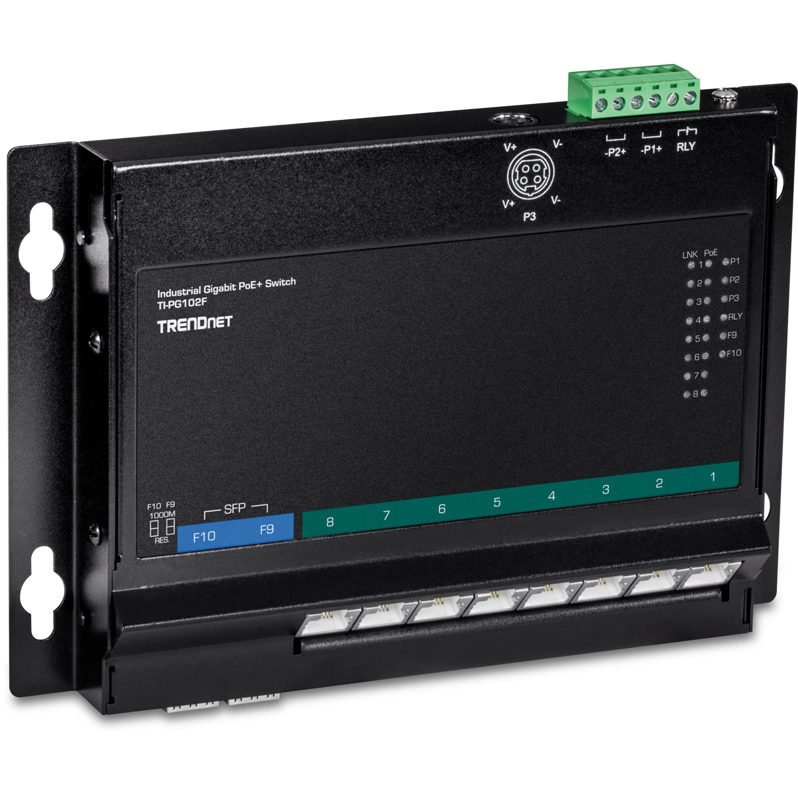 10-P. IND.GB POE+WALL-MT SWITCH