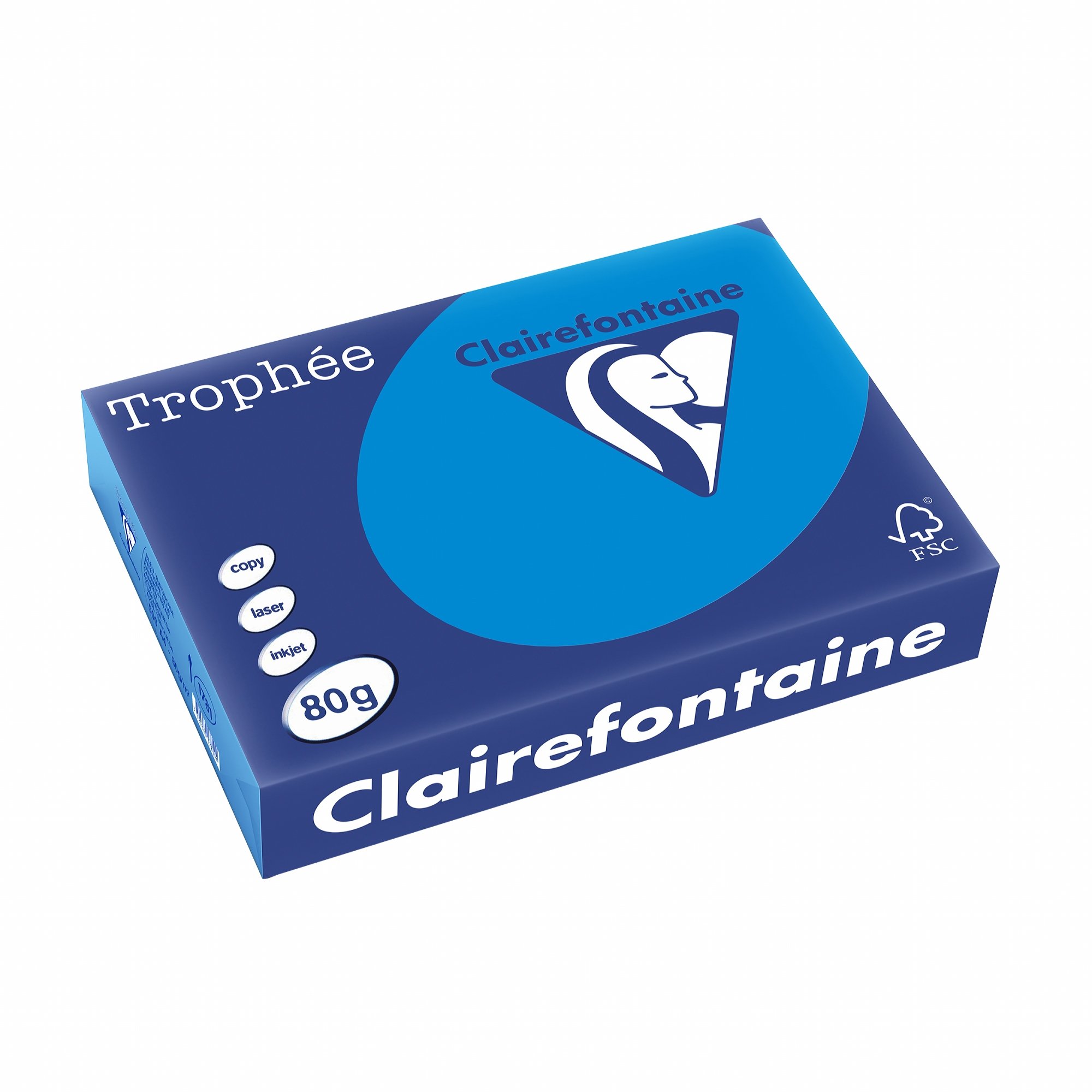 Carta fotocopie colori forti g.80 A4 turchese
