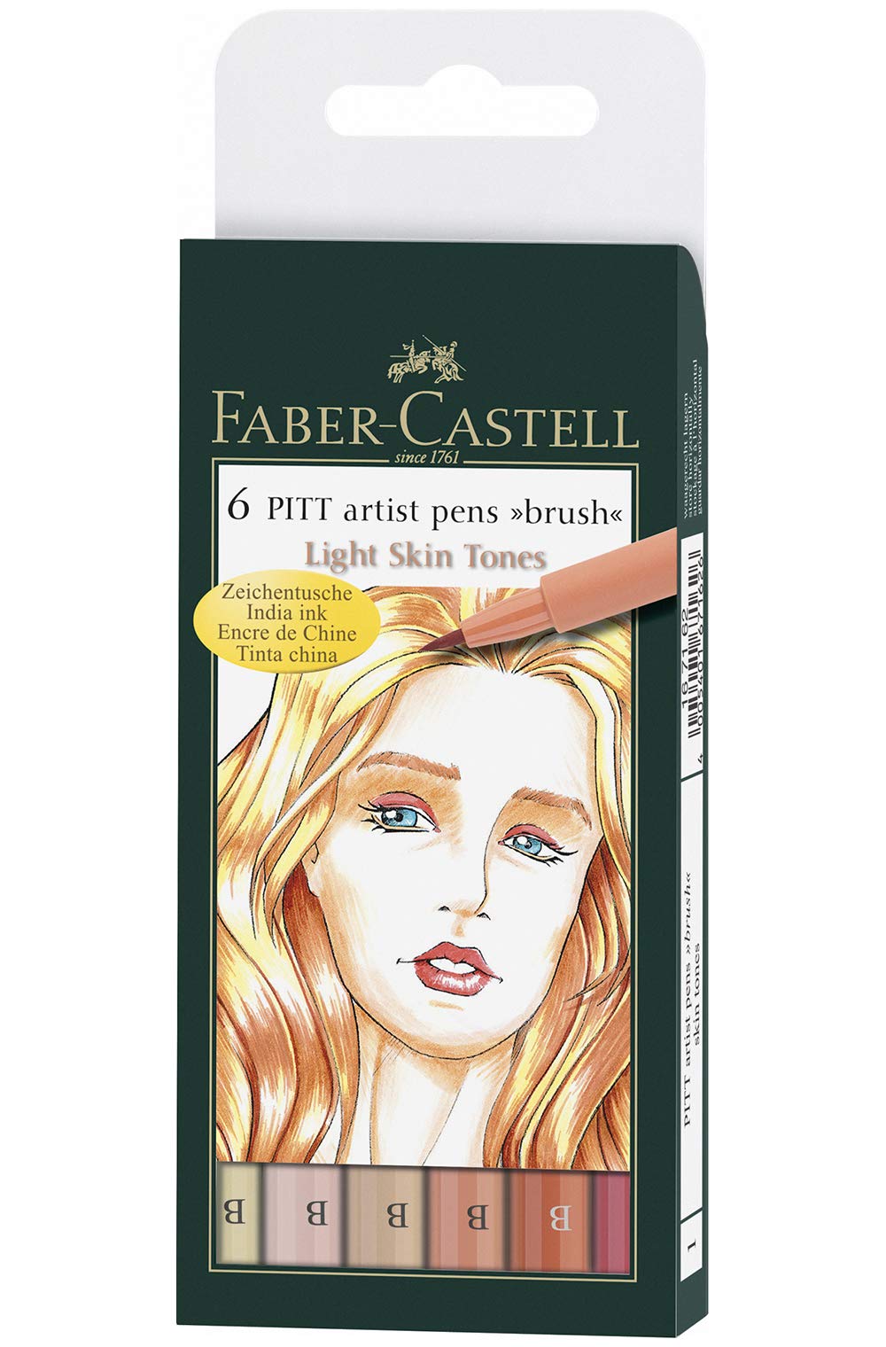 Artist Pen brush Faber in busta 6 pz. col skin tones