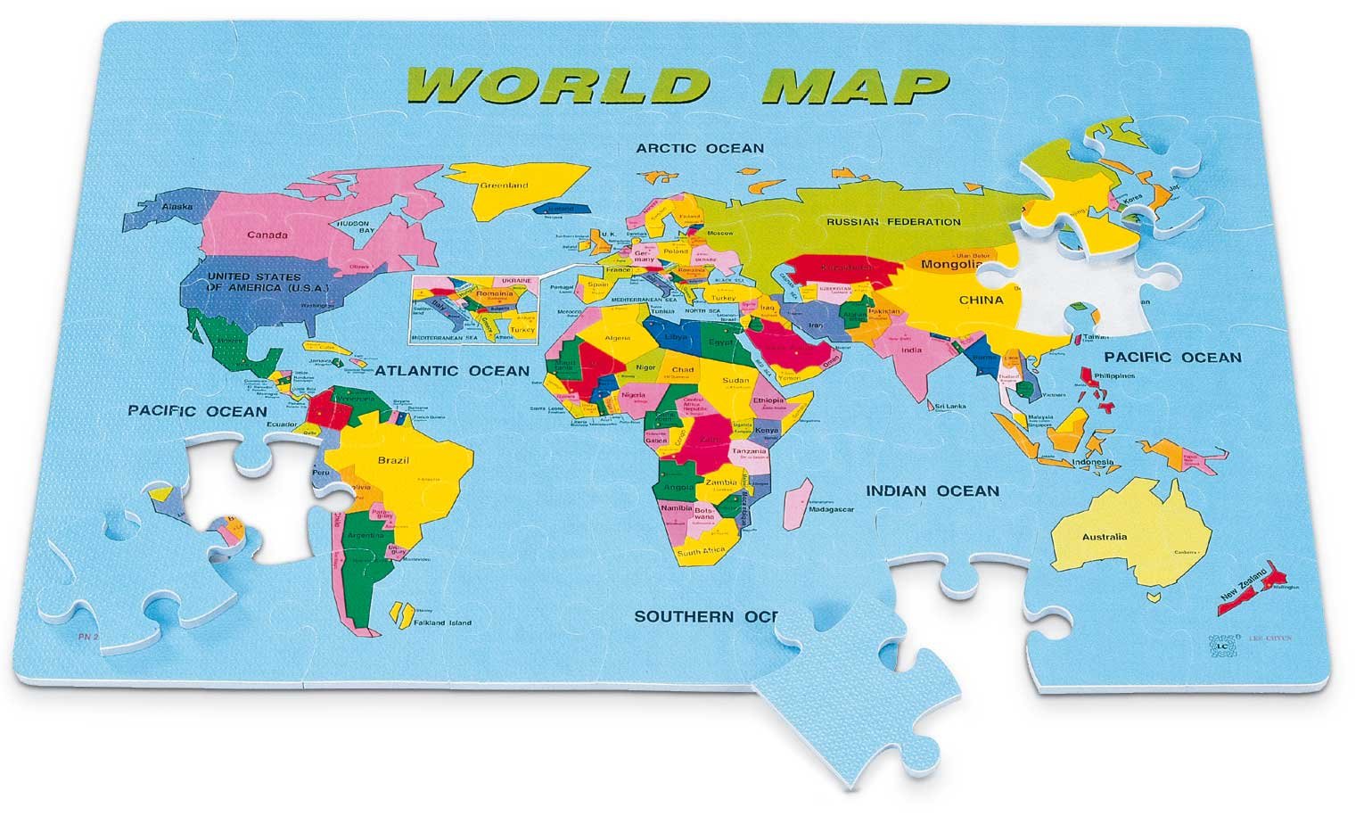Puzzle eva world map