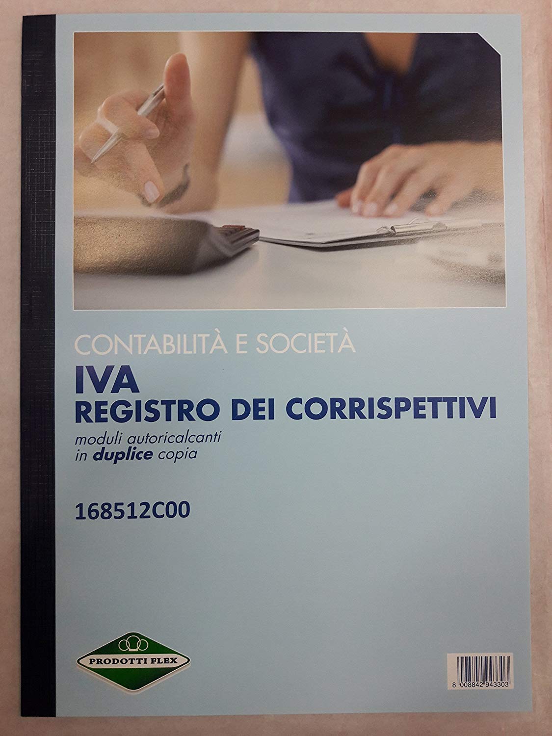 Registro corrispettivi iva Flex 12 fg. copie carta chimica 21,5 x 29