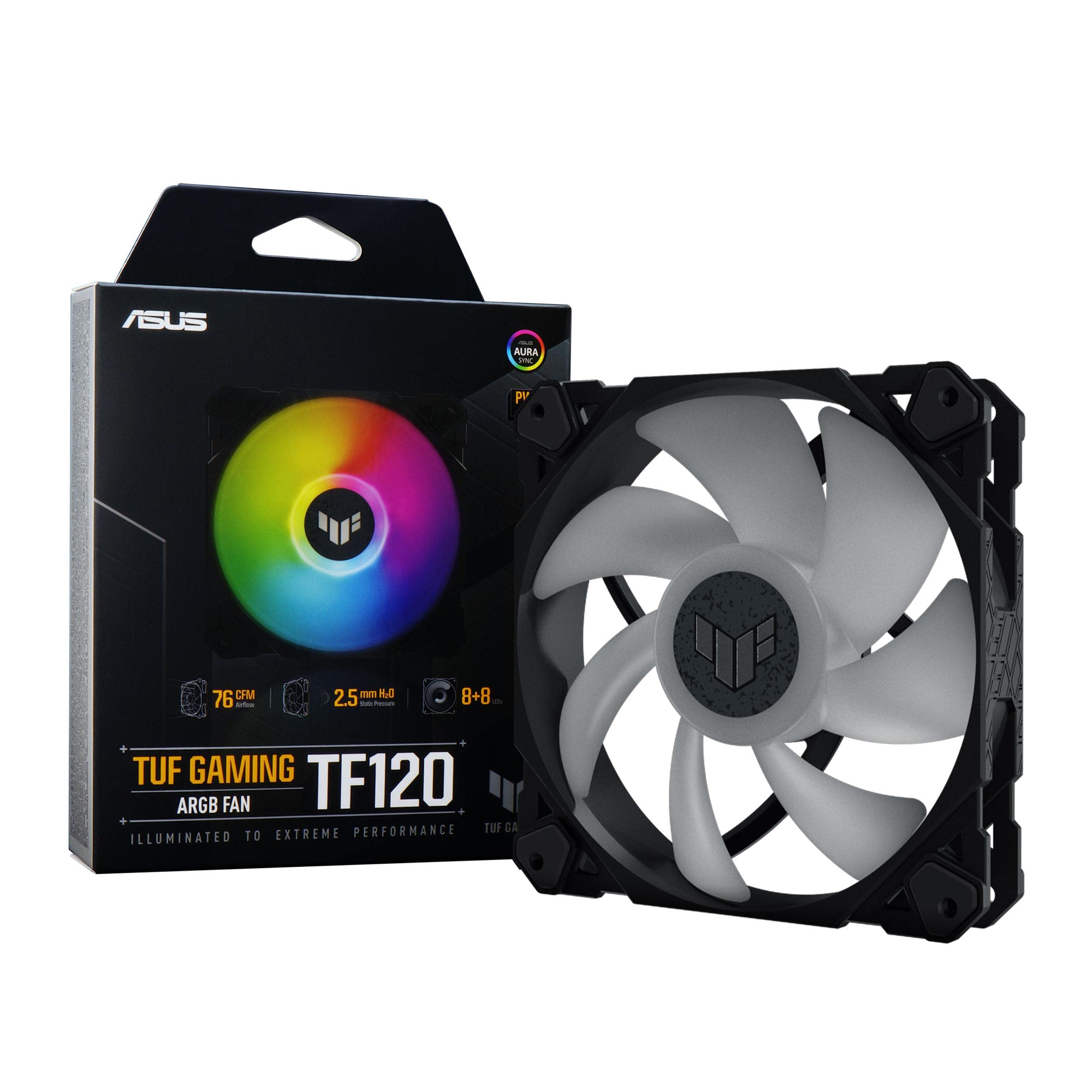 TUF Gaming TF120 ARGB - Ventola di scatola da gaming affidabile e rumorosa, progettata da ASUS 4711081316978 | initpc.it