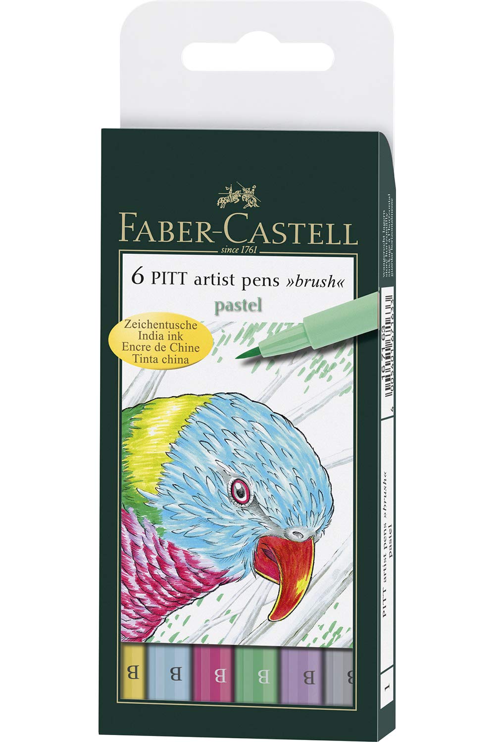 Artist Pen brush Faber in busta 6 pz. col pastel