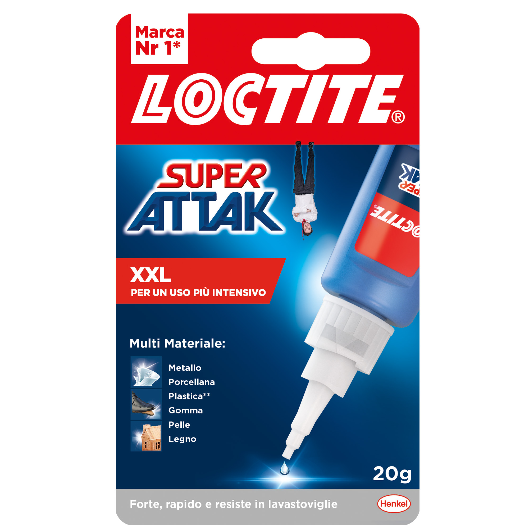 Colla super attak trasparente xxl da venti grammi di loctite 4053172001289