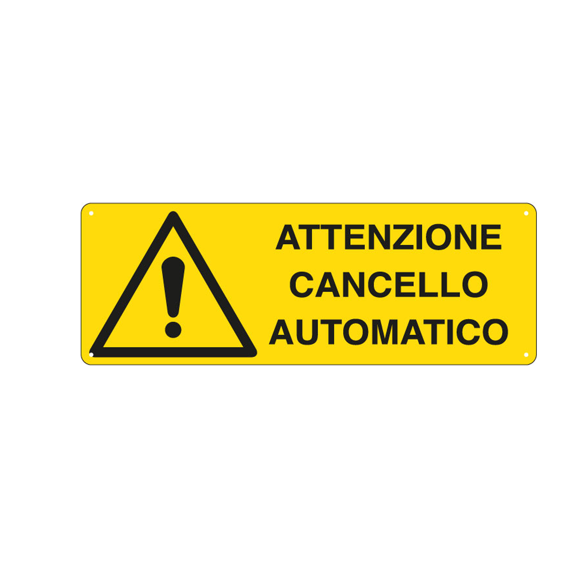 Cartello alluminio 35x12,5 cm attn cancello automatico alta qualità 8769051708298