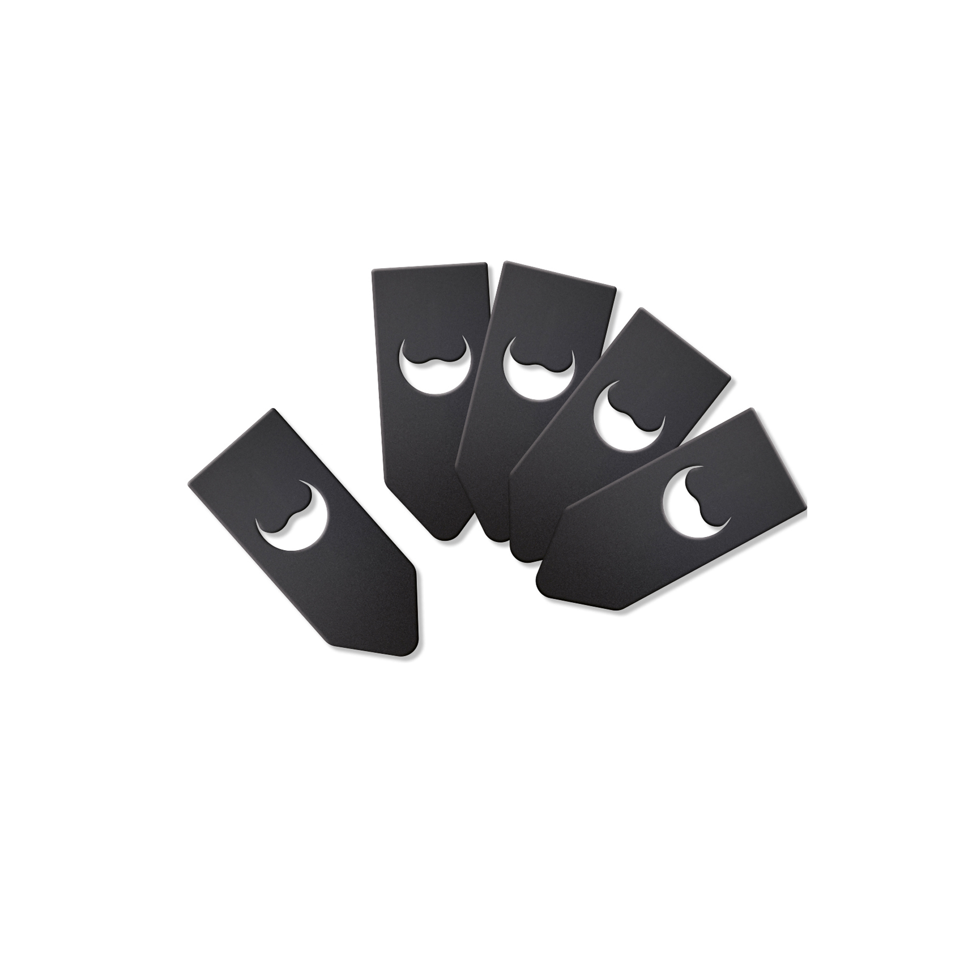 Targhette nere per bottiglie da 6,5x16 cm di securit, set di 10 pezzi 8719075283561