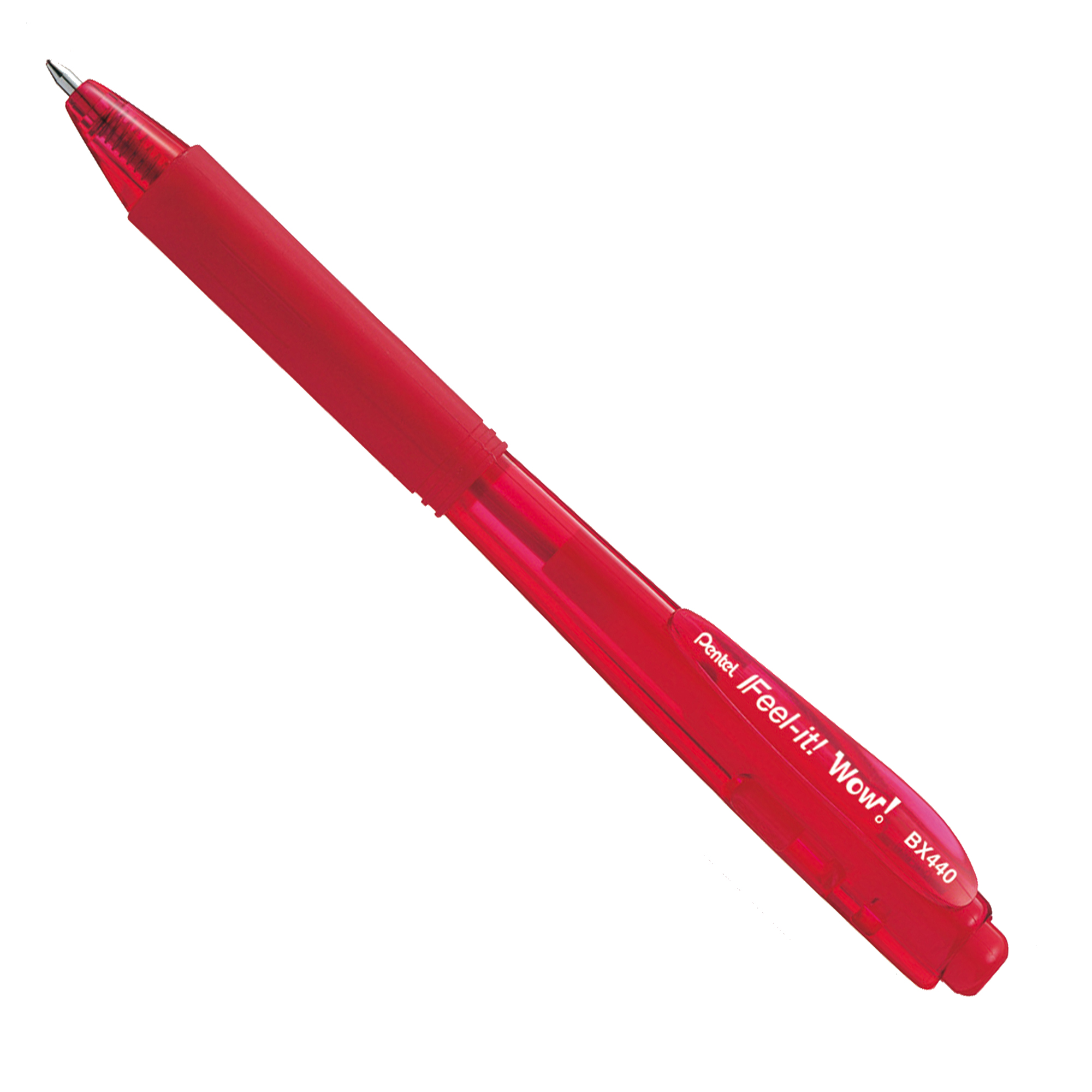 Penna a sfera a scatto Feel It - rosso - punta 1,0mm - Pentel