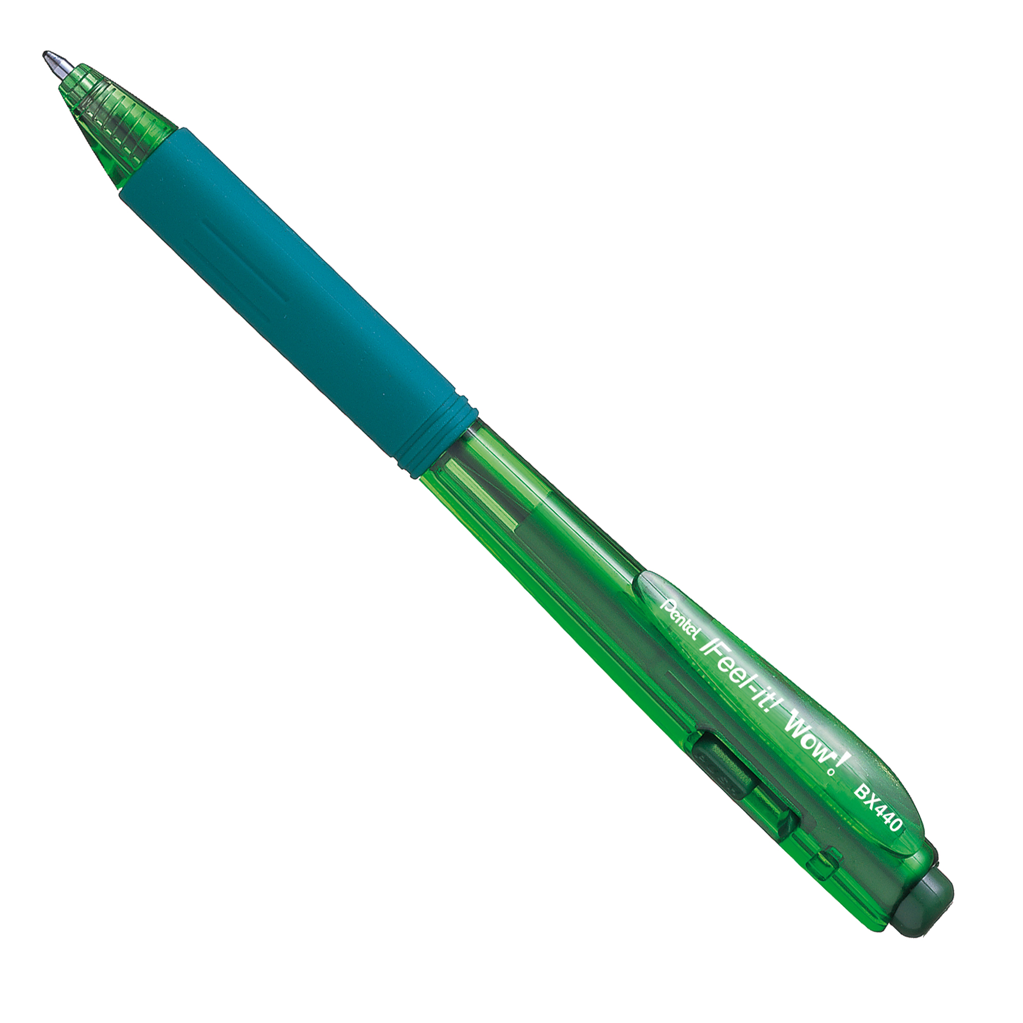 Penna a sfera a scatto Feel It - verde - punta 1,0mm - Pentel