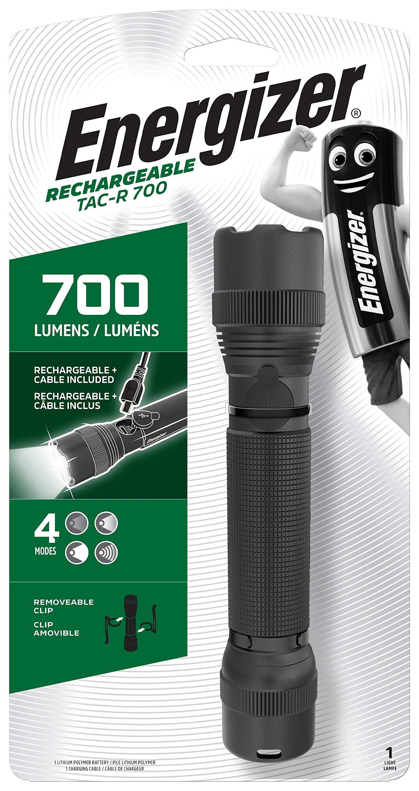 TACTICAL 700 LUMENS RECHARGEABLE