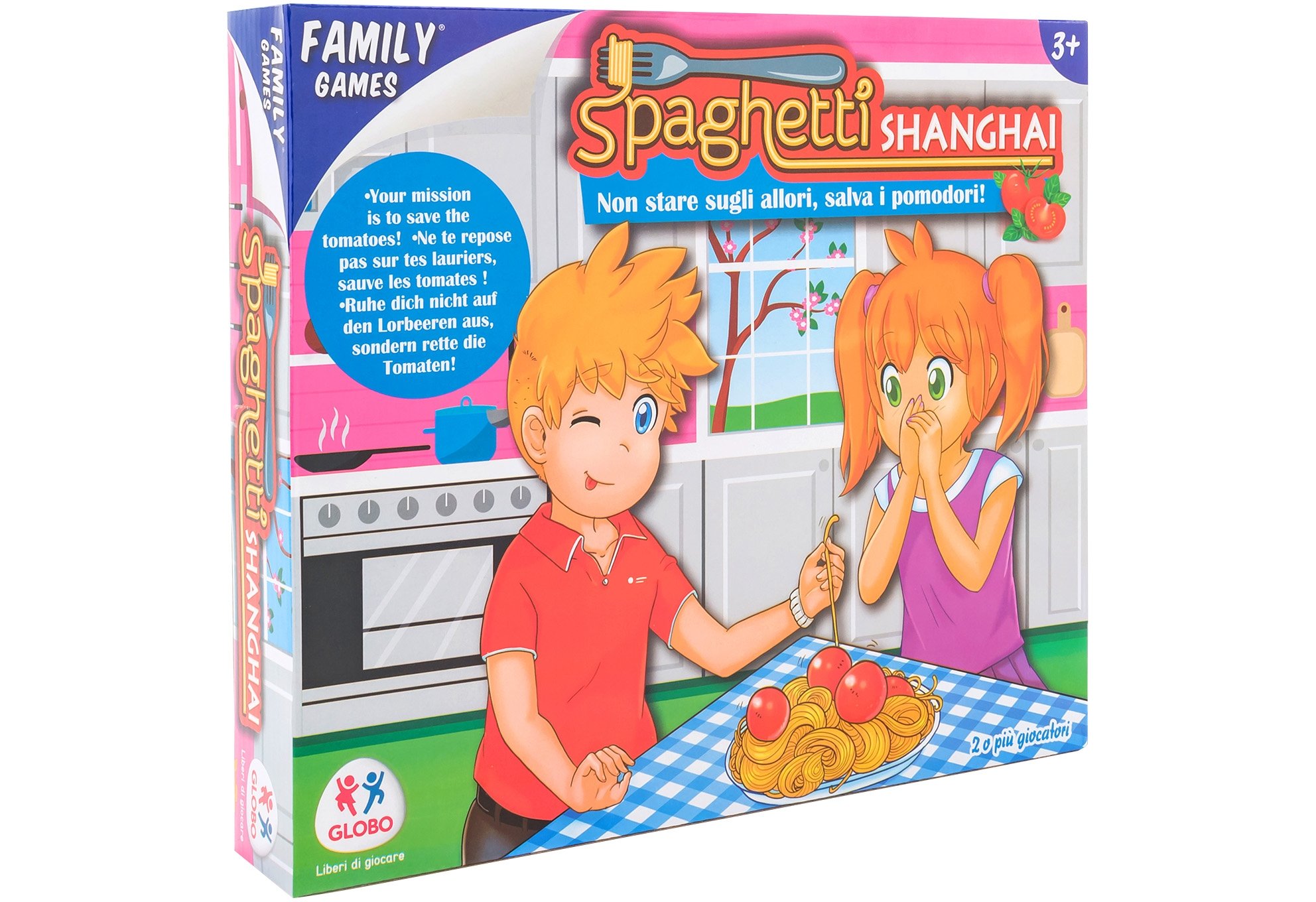Gioco in scatola spaghetti al pomodoro pachino