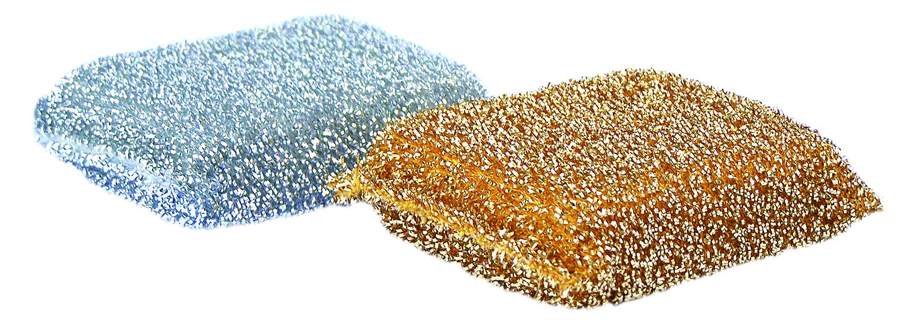 Spugne per cucina in oro e argento, marchio Nespoli, di alta qualità, ideali per pulire i superfici della cucina con eleganza e praticità. 8017904013069 | initpc.it