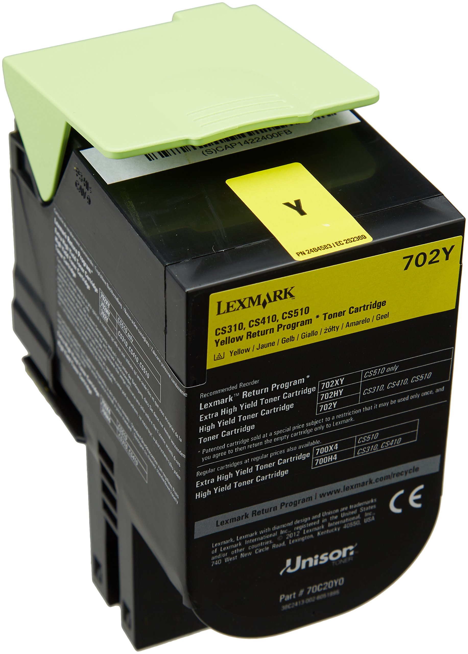 Toner laser Lexmark 70c20y0 giallo