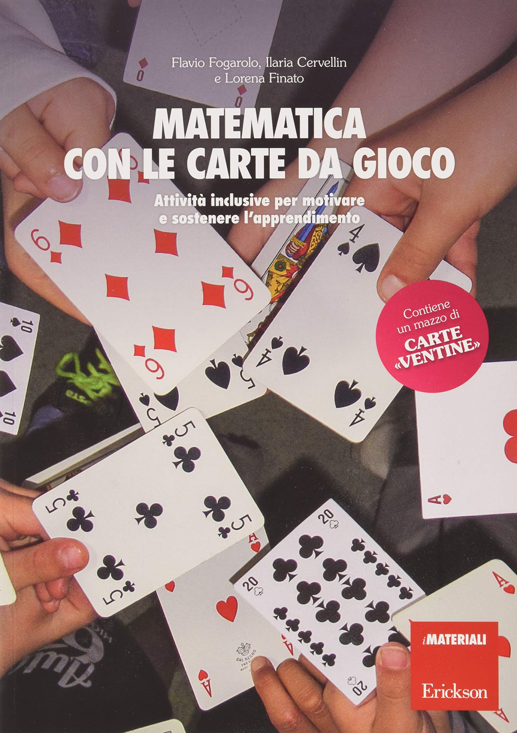 Libro matematica con le carte da gioco