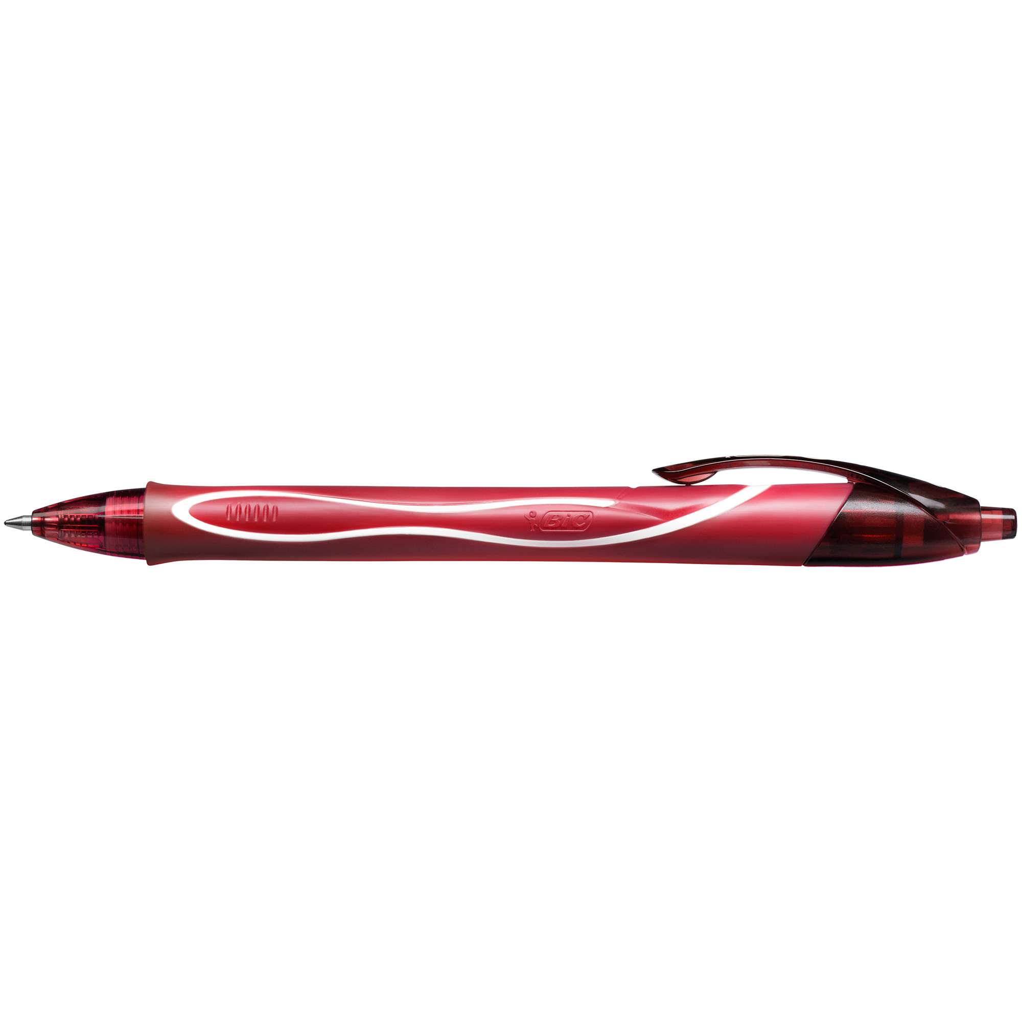 Penna a sfera a scatto Gelocity Quick Dry  - punta 0,7mm - rosso - Bic - conf. 12 pezzi