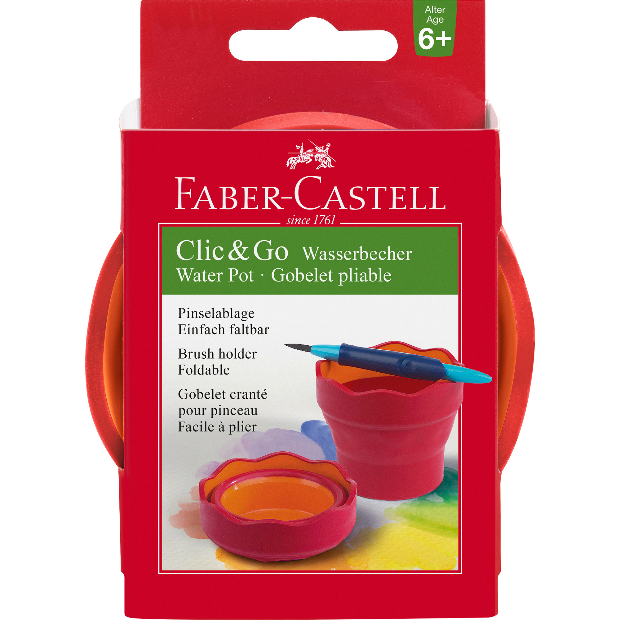 Vaschetta Click  Go - multiuso - rossa - Faber Castell
