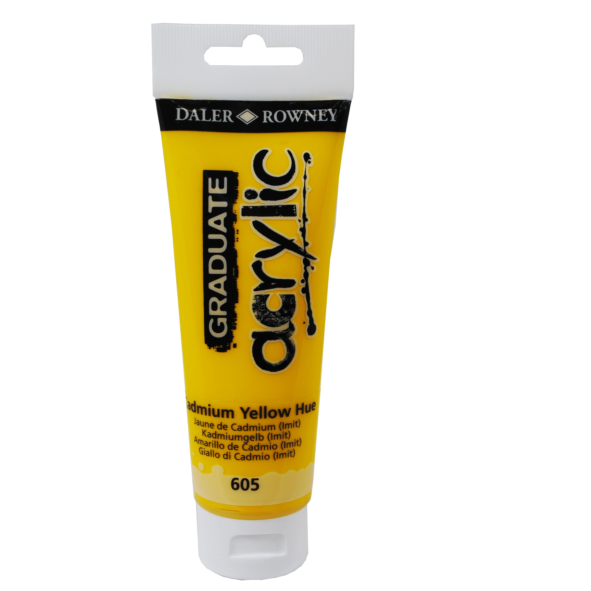 Colore acrilico daler rowney graduate giallo cadmio imit 120 ml 15011386020515