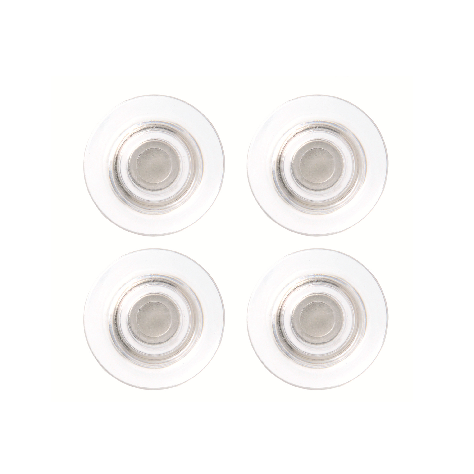 Magneti forti nobo 32mm trasparenti blister 4 pezzi lavagna 5028252489645