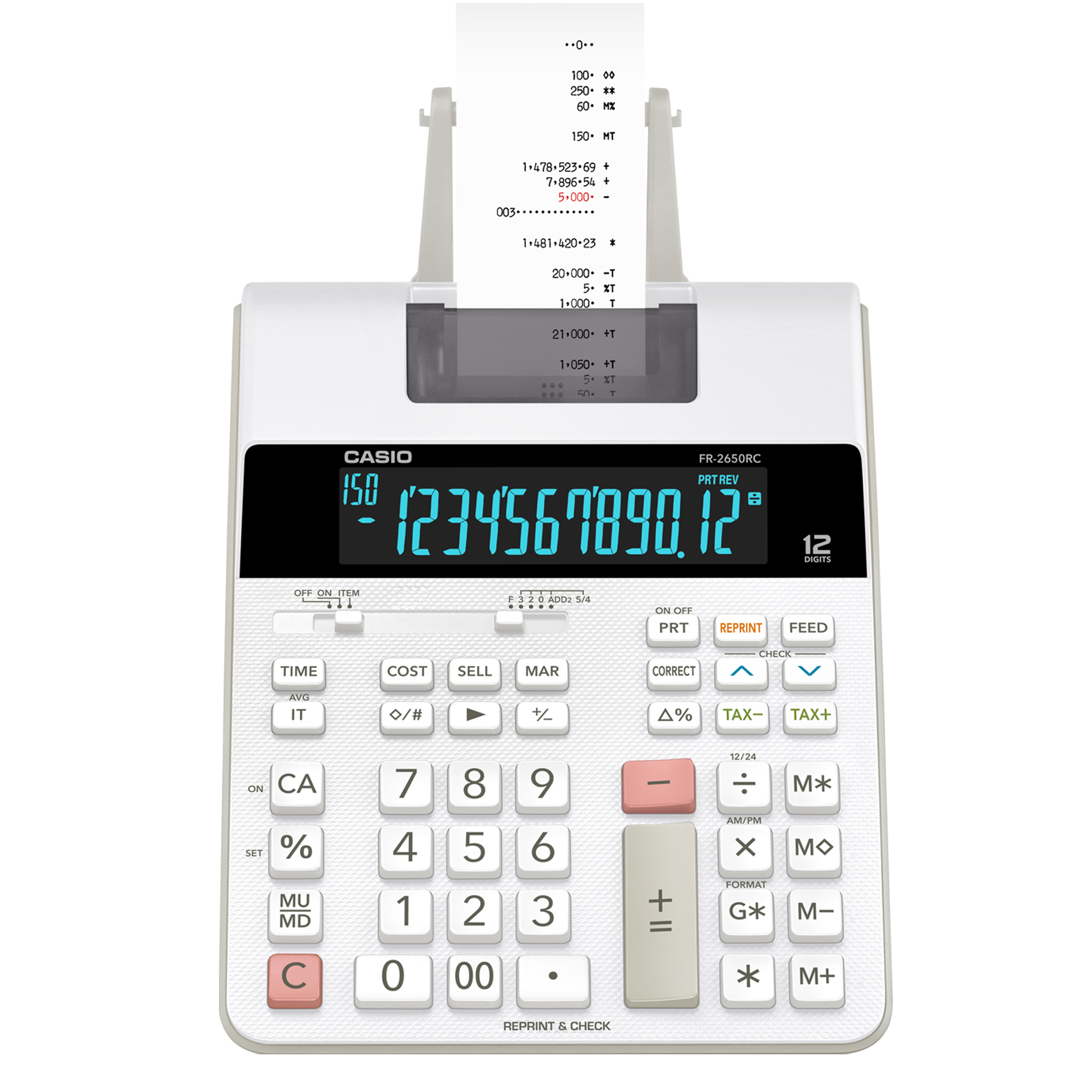 Calcolatrice casio fr-2650rc 12 cifre con stampa 24549526601945