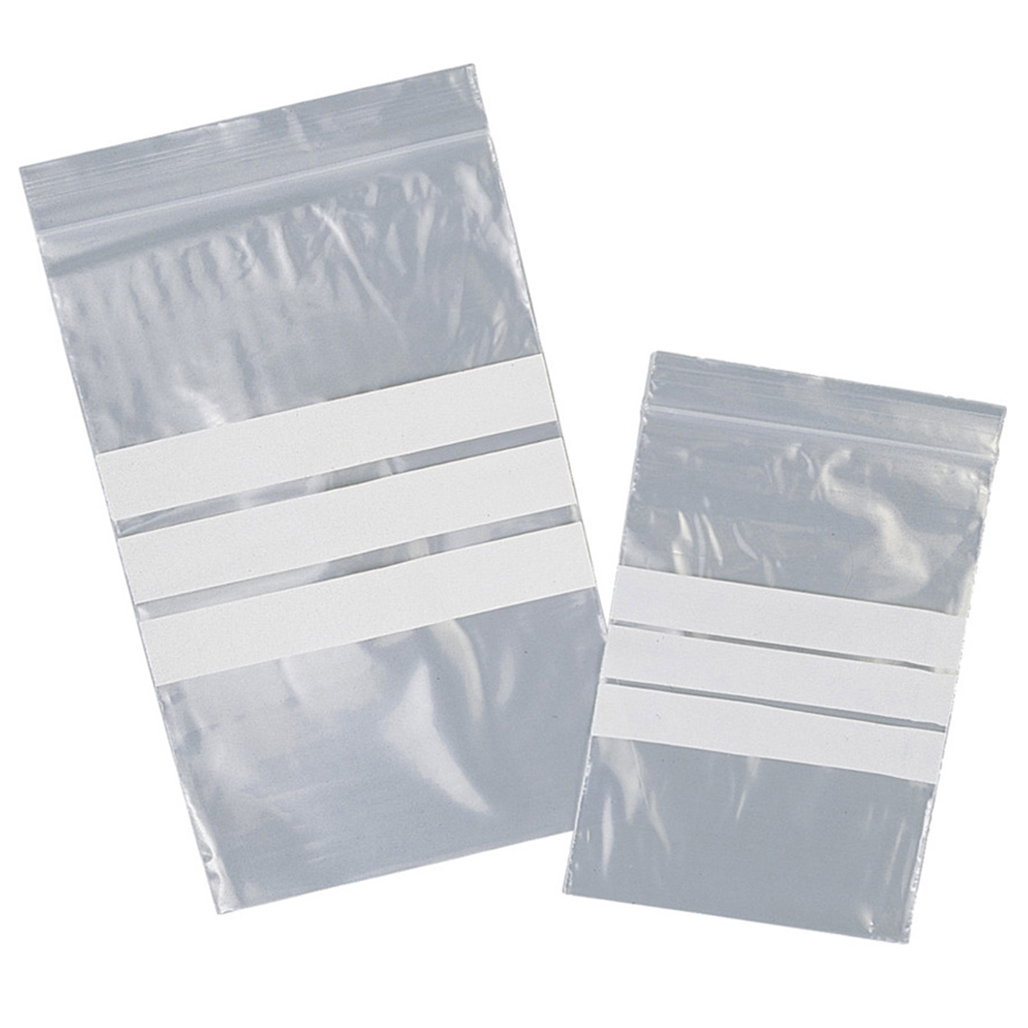 Sacchetti zip - con bande scrivibili e foro - 150x220 mm - Viva - conf. 100 pezzi