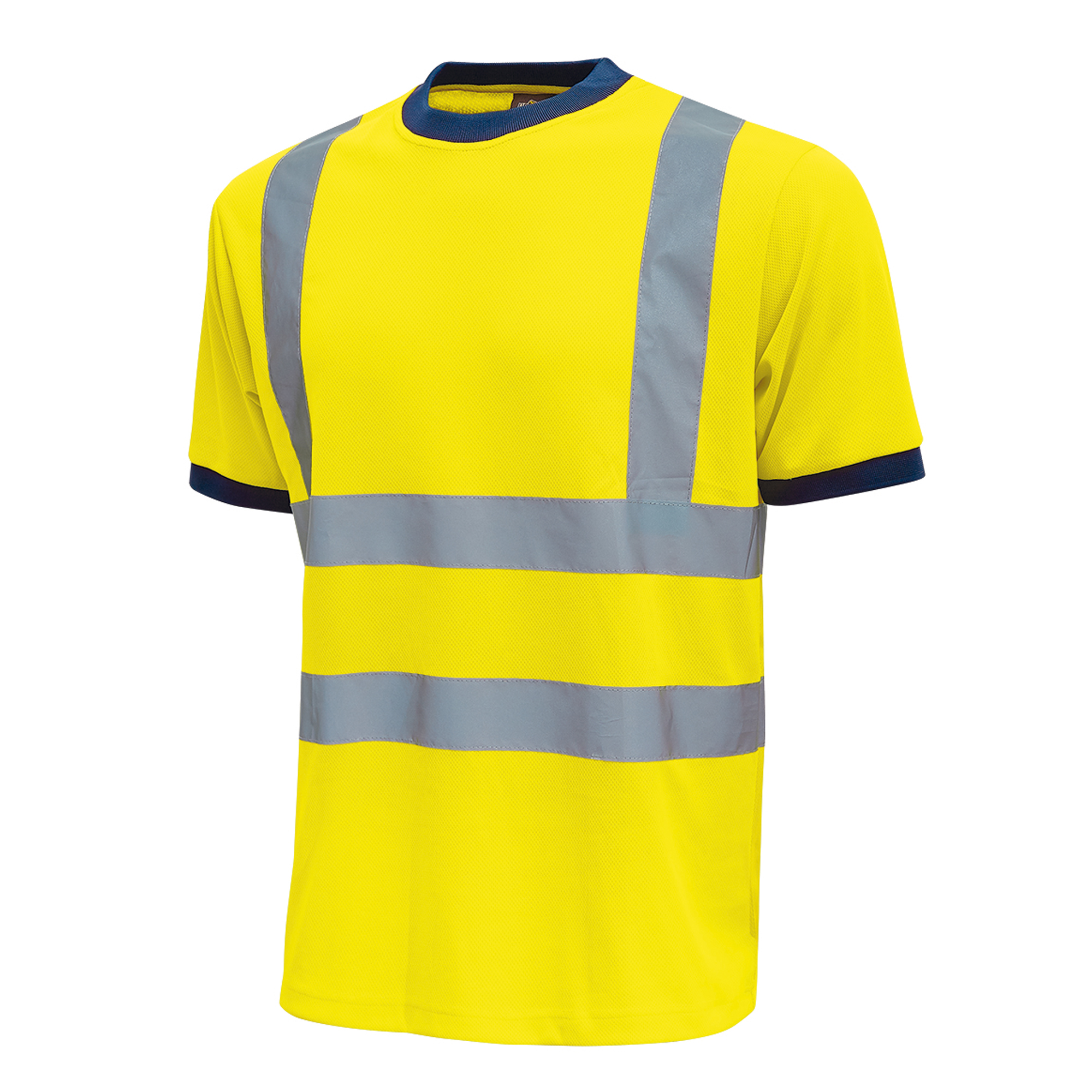 T-shirt alta visibilitA' Glitter - taglia M - giallo fluo - U-Power - conf. 3 pezzi