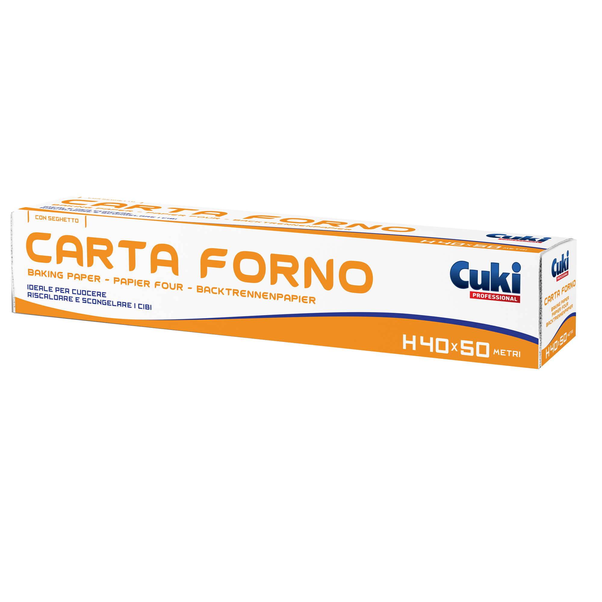 Carta forno cuki 400x50mt antiaderente biodegradabile professionale 08003980873543
