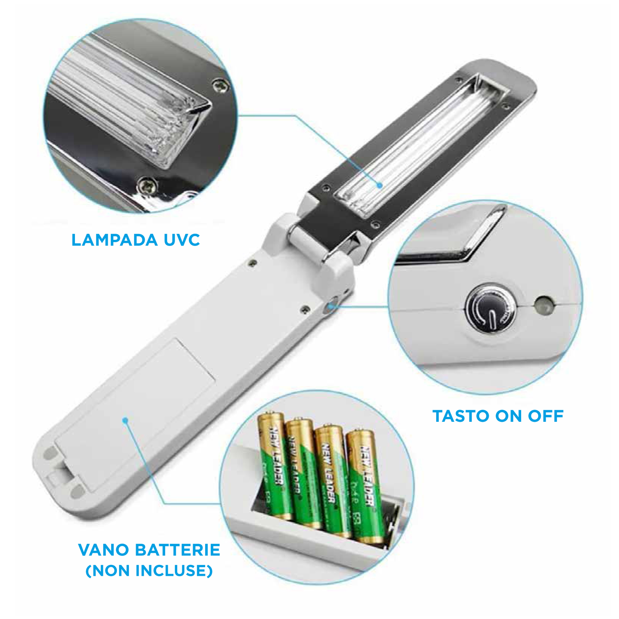 Lampada UV-C portatile germicida G-Sensor - GBC