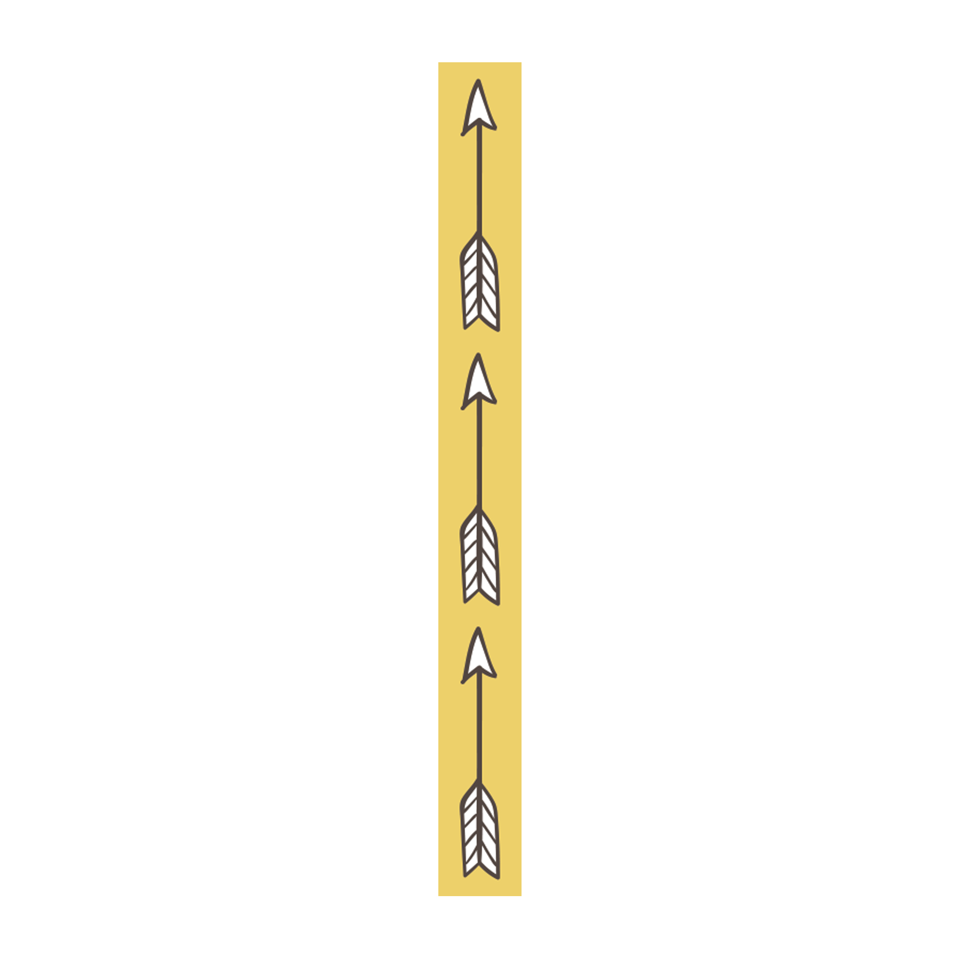 Segnale autoadesivo per pavimenti - 100x10 cm - fondo giallo e con frecce - Cartelli Segnalatori