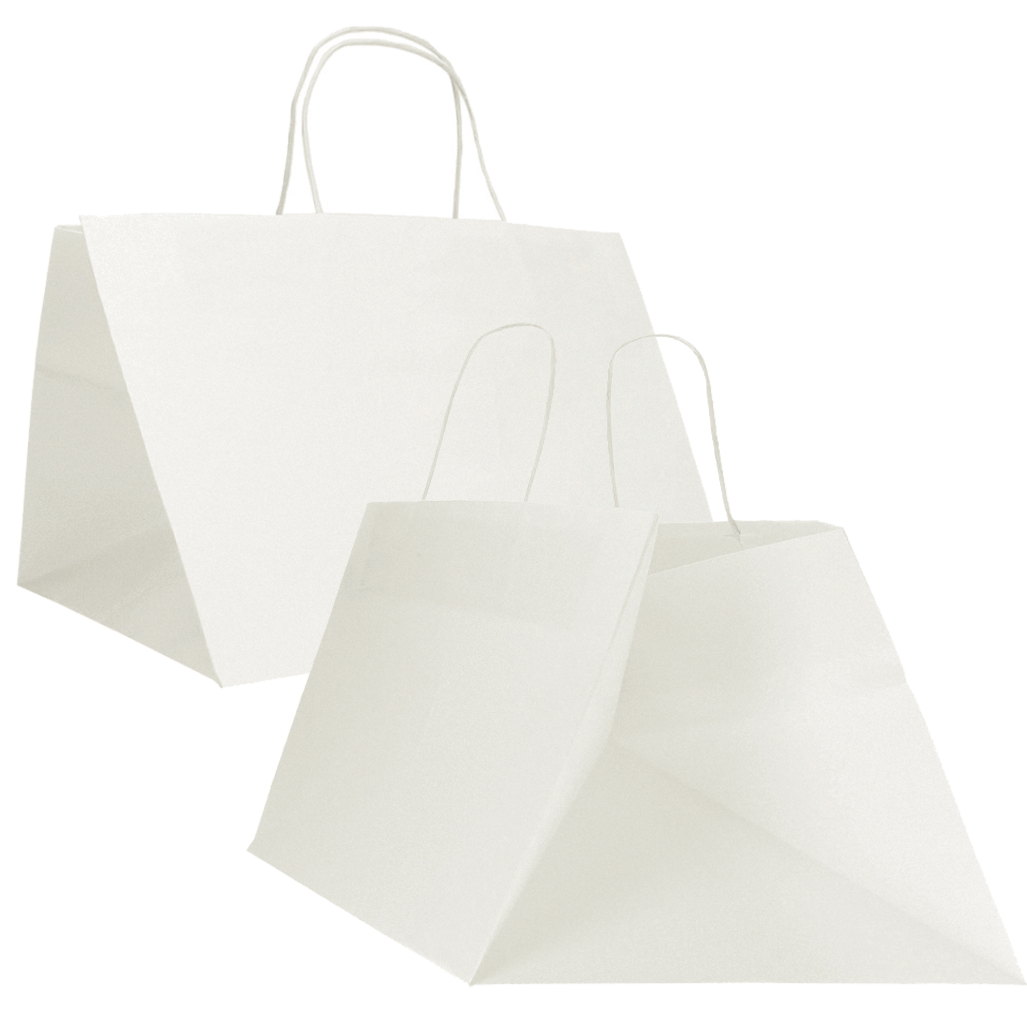Shopper Surf Maxi - 34x34x25 cm - carta kraft - bianco - Mainetti Bags - conf. 15 pezzi
