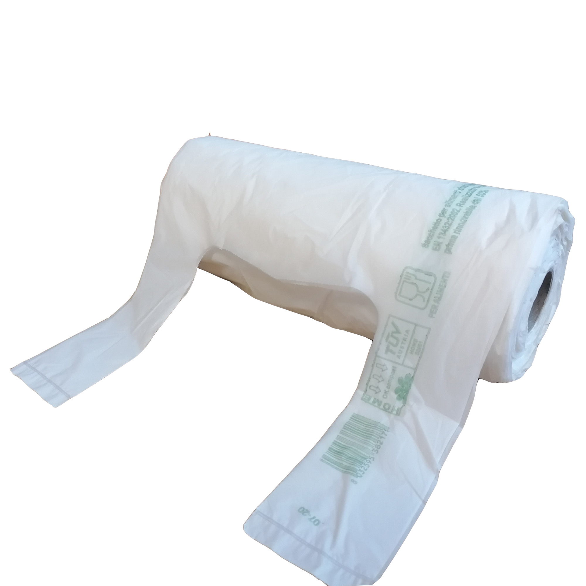 Sacchetti biodegradabili shoppers mini bianchi 22x50 cm 8054154230822