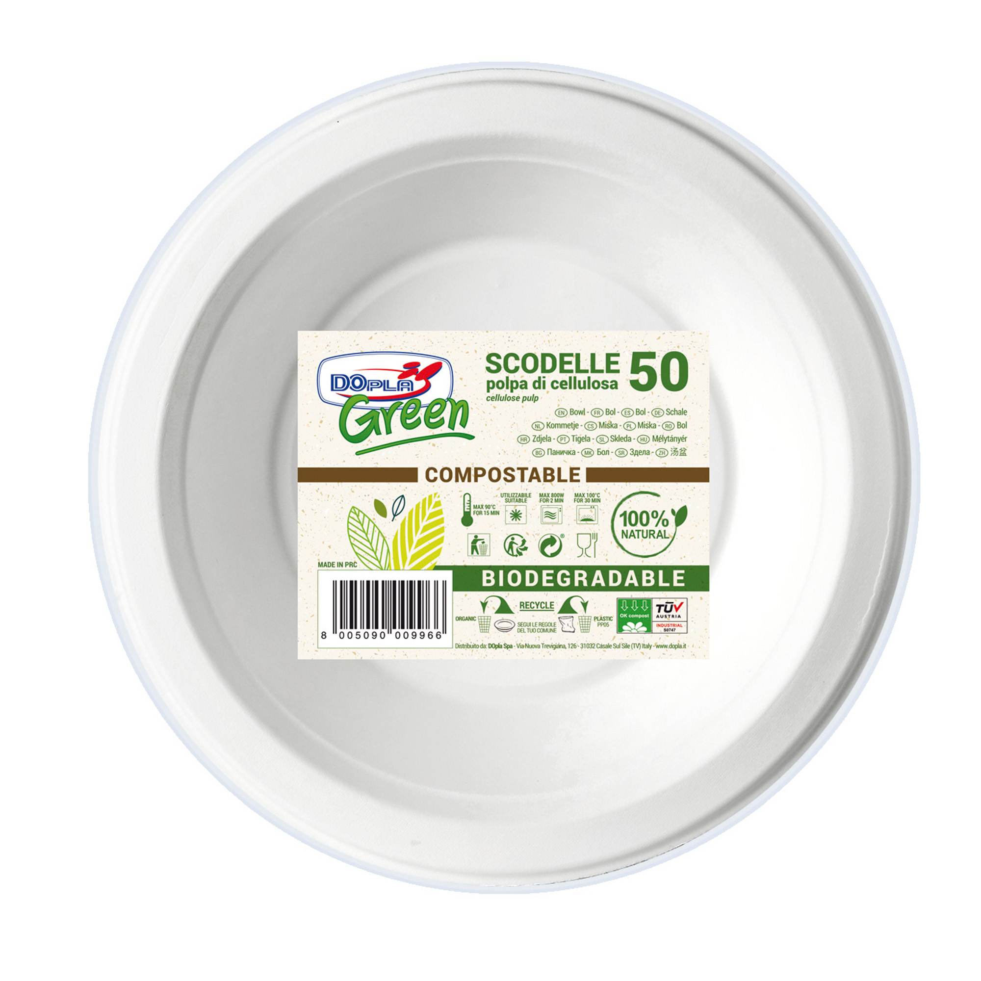 Scodelle biodegradabili dopa green 355 ml in polpa di cellulosa 01180050900190301090349267