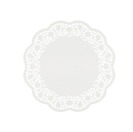 Sottotorta decorativi in carta bianca - diametro 27 cm - conf. 6 pezzi