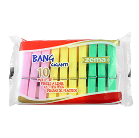 Mollette biancheria plastica 10 pezzi colori assortiti 8007175010508