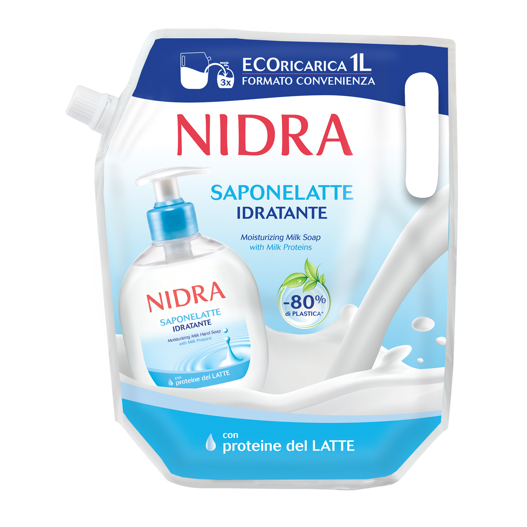 Sapone liquido mani nidra 1 litro, idratante con latte 08003510865512
