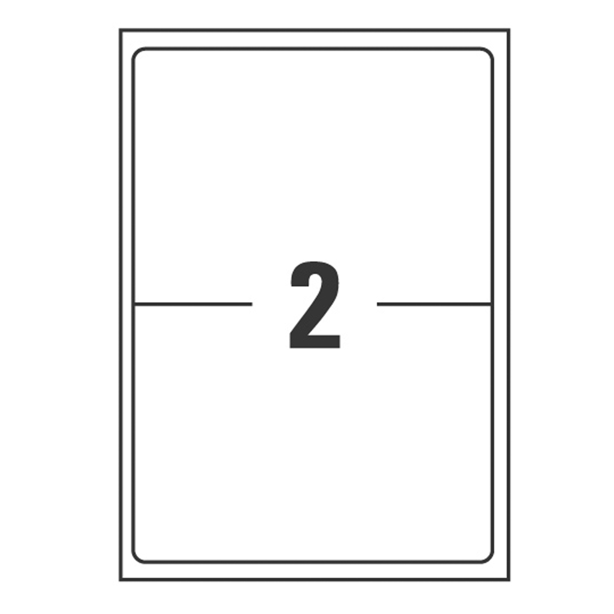 Etichette coprenti BlockOut - 25 fogli A4 (2 et/fg) - 199,6 x 143,5 mm - bianco - laser - Avery