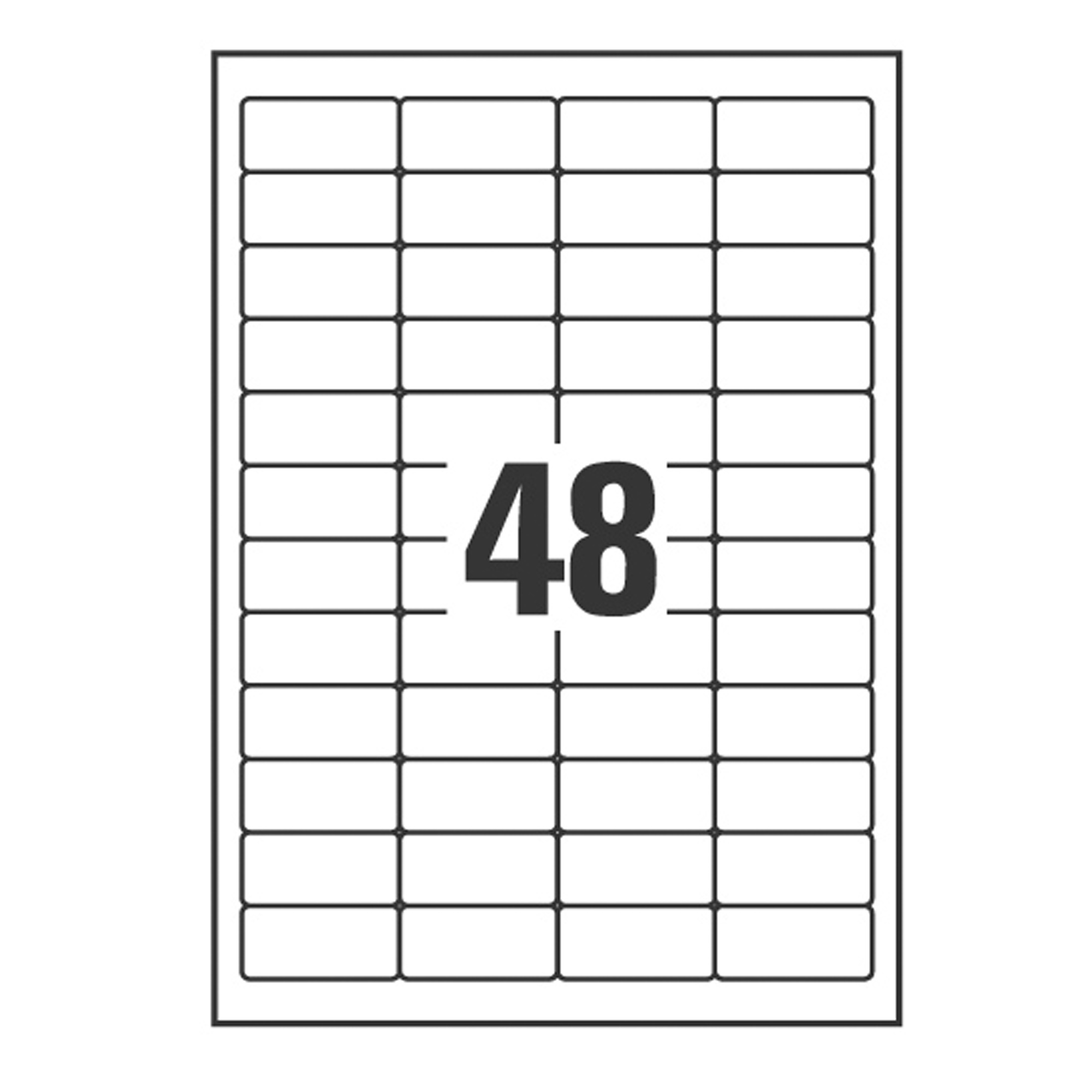 Etichette coprenti BlockOut - 25 fogli A4 (48 et/fg) - 45,7 x 21,2 mm - bianco - laser - Avery
