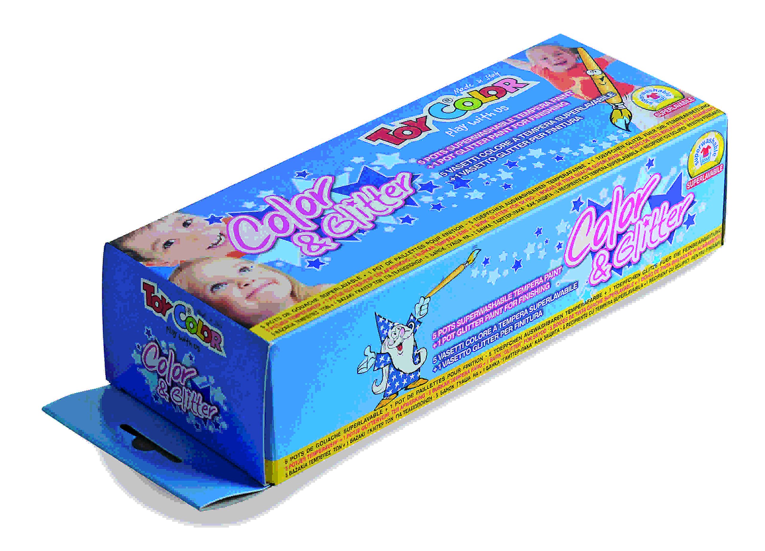 Tempera Toy Color ml.22 pz.5 + 1 glitter con pennello