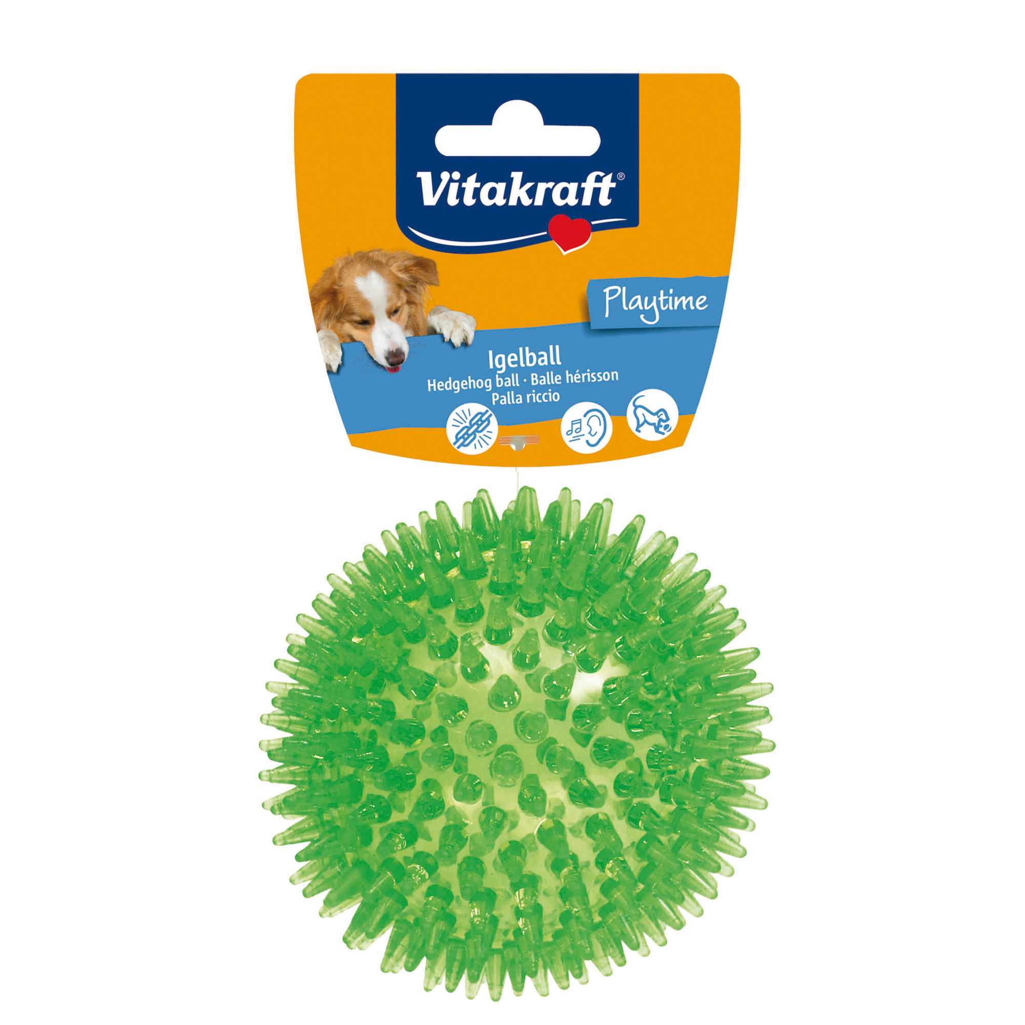 Palla riccio gomma per cani da lancio 10cm vitakraft 4008239351876