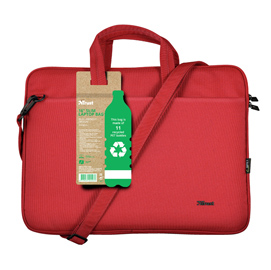 Borsa per laptop in pelle sintetica ecosostenibile, misura 16 pollici, colore rosso, marca Trust, modello Bologna Laptop Bag 16'Eco Red 8713439244496 | initpc.it
