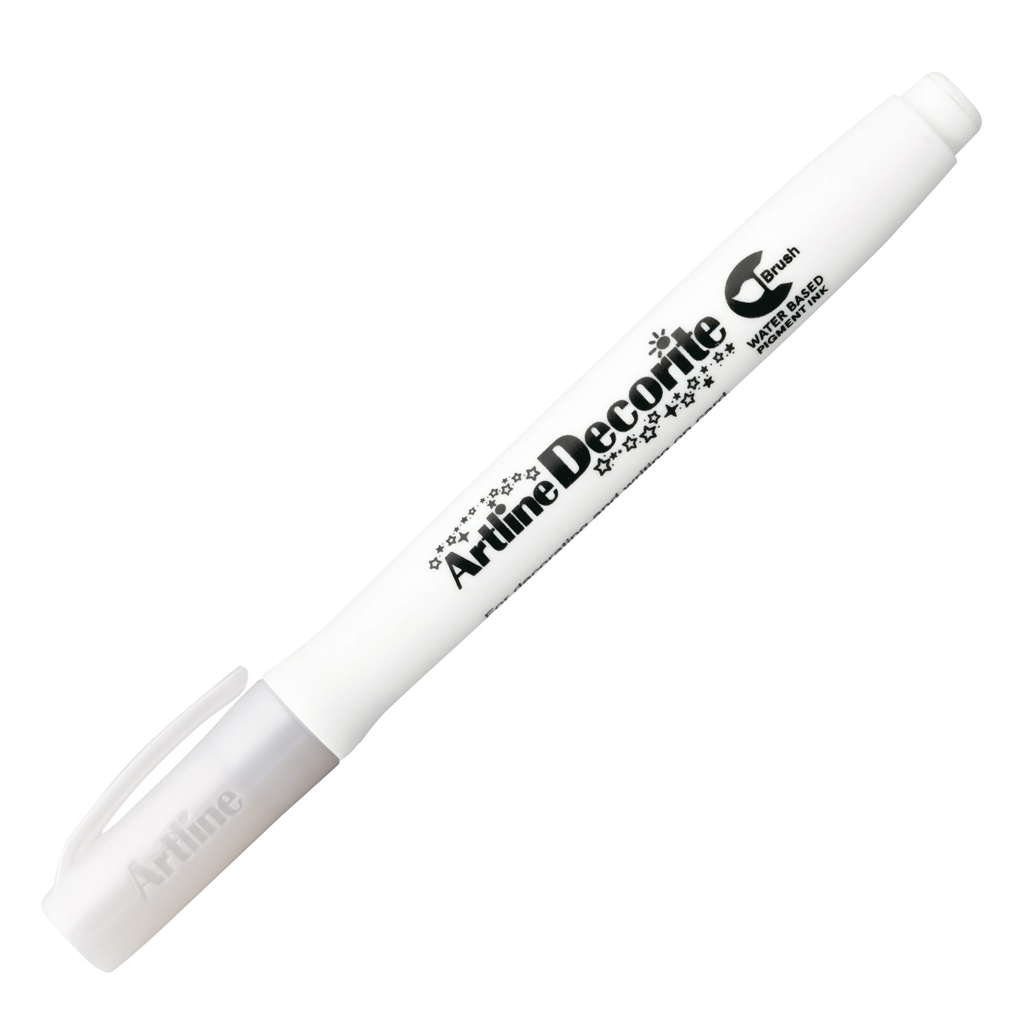 Marcatore artline bianco punta pennello decorite per vetro legno 4549441010682
