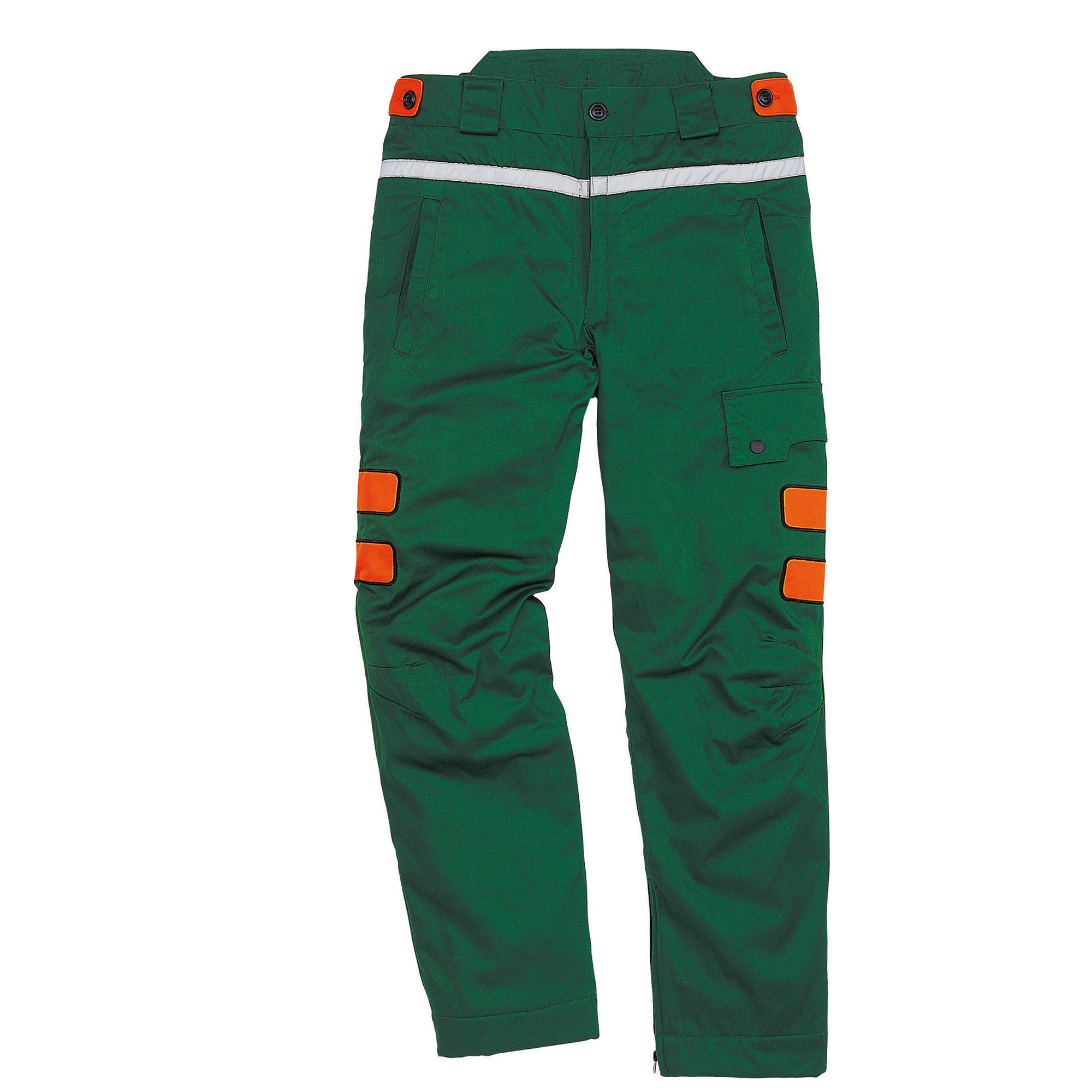 Pantalone Meleze3 - per boscaiolo - taglia L - verde/arancio - Deltaplus