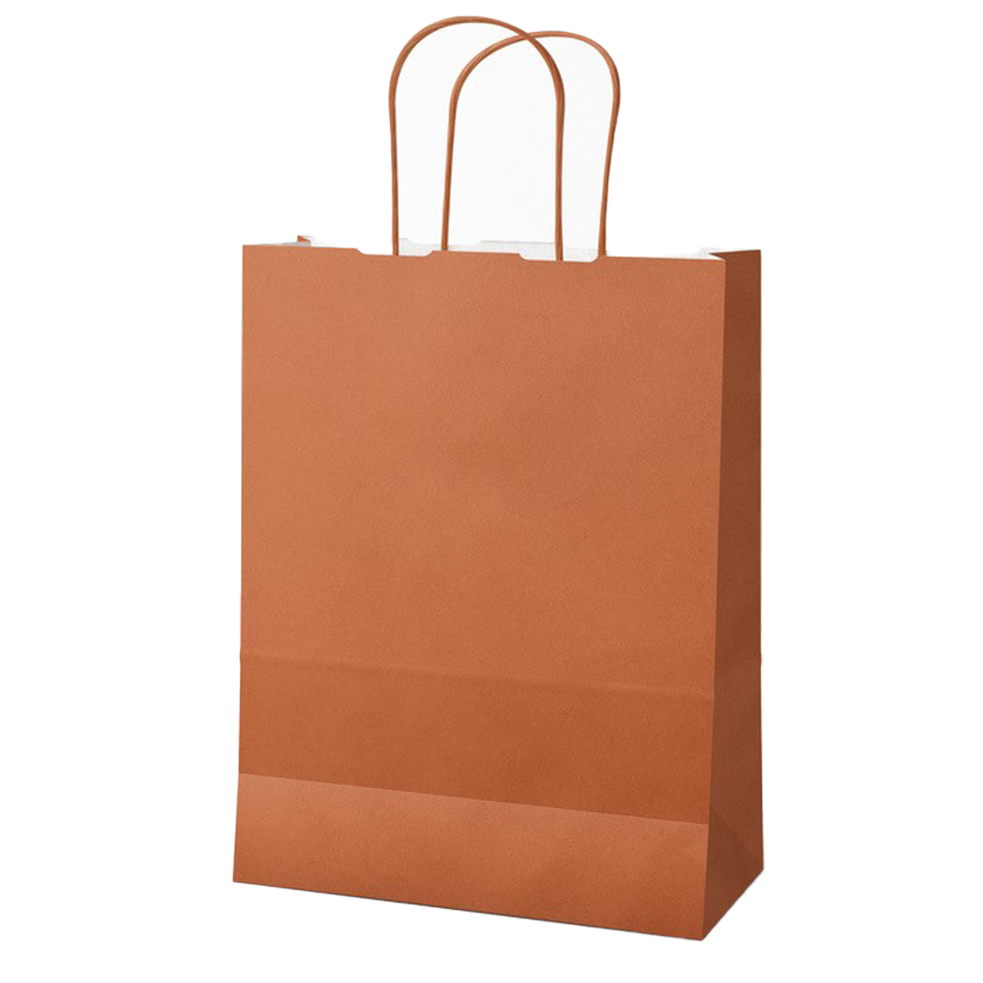 Shopper Twisted - carta kraft - 18 x 8 x 24 cm - terracotta - Mainetti Bags - conf. 25 pezzi