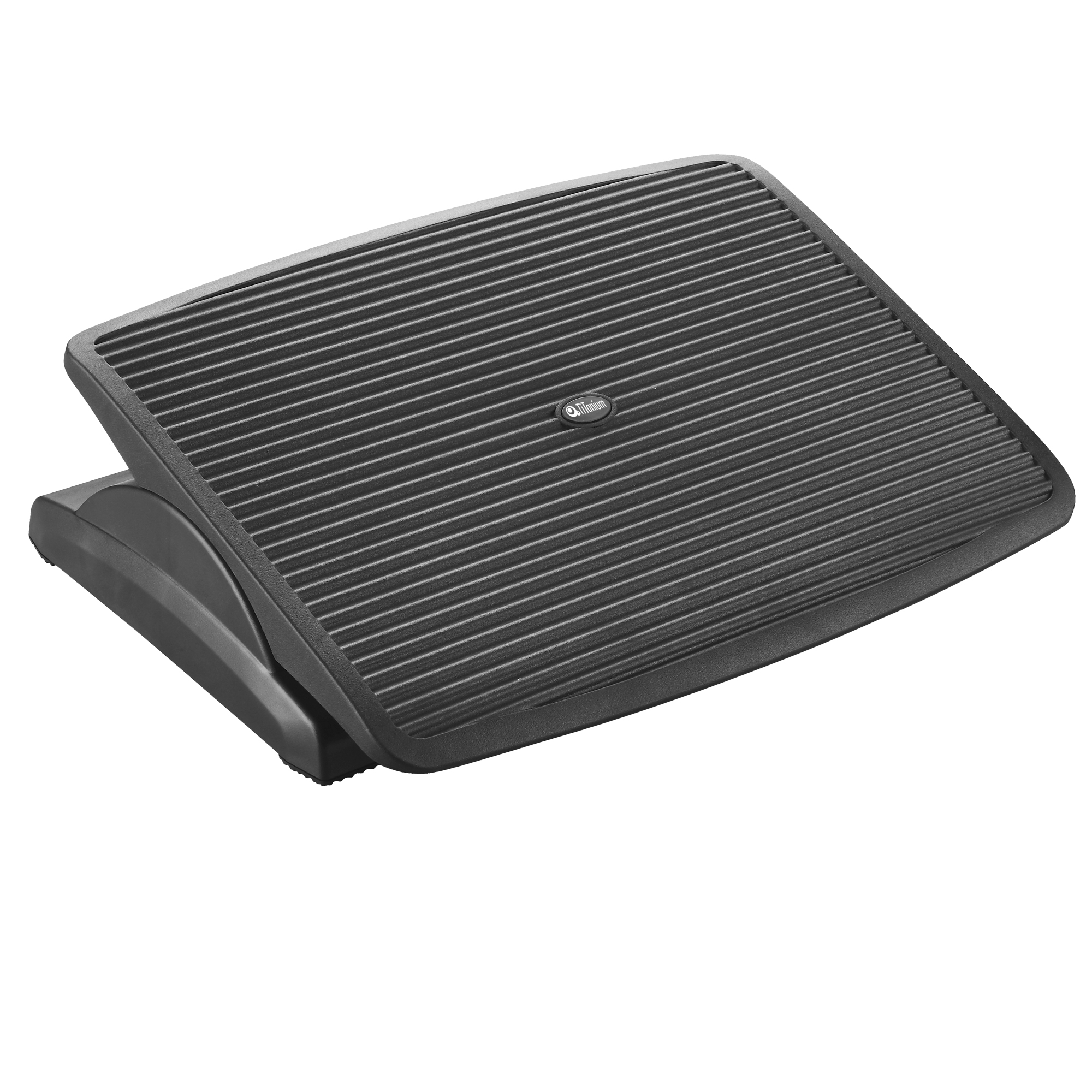 Poggiapiedi ergonomico regolabile in titanio nero 47x35,5x9,5 cm. 8025133124715