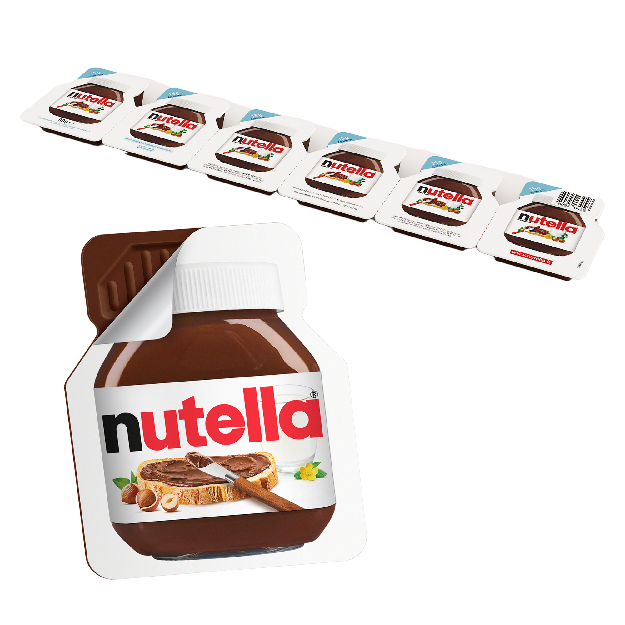 Monoporzione Nutella - 15 gr - Ferrero - conf. 6 pezzi