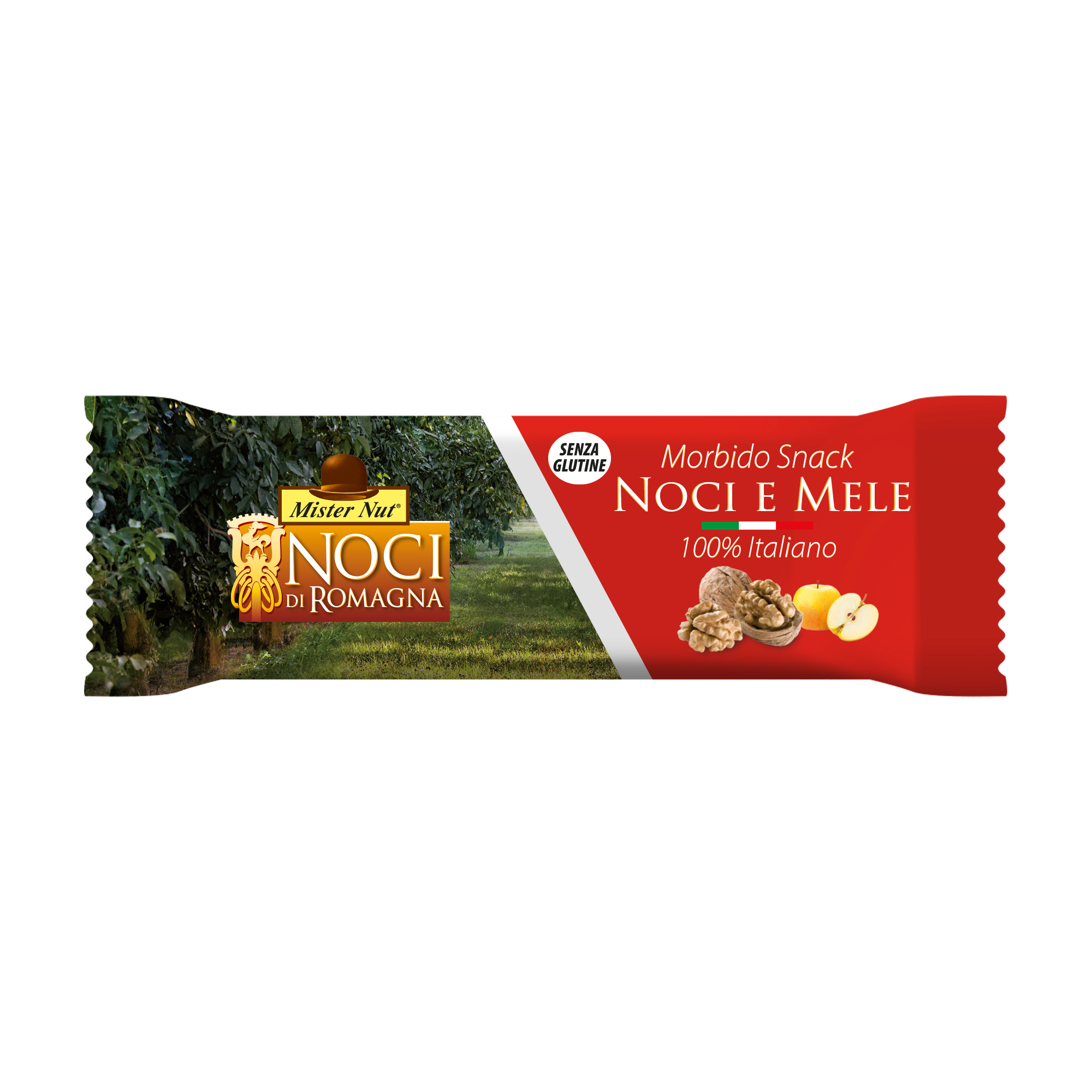 Barretta mister nut mele e noci senza zuccheri aggiunti da 28 grammi 8001645004592