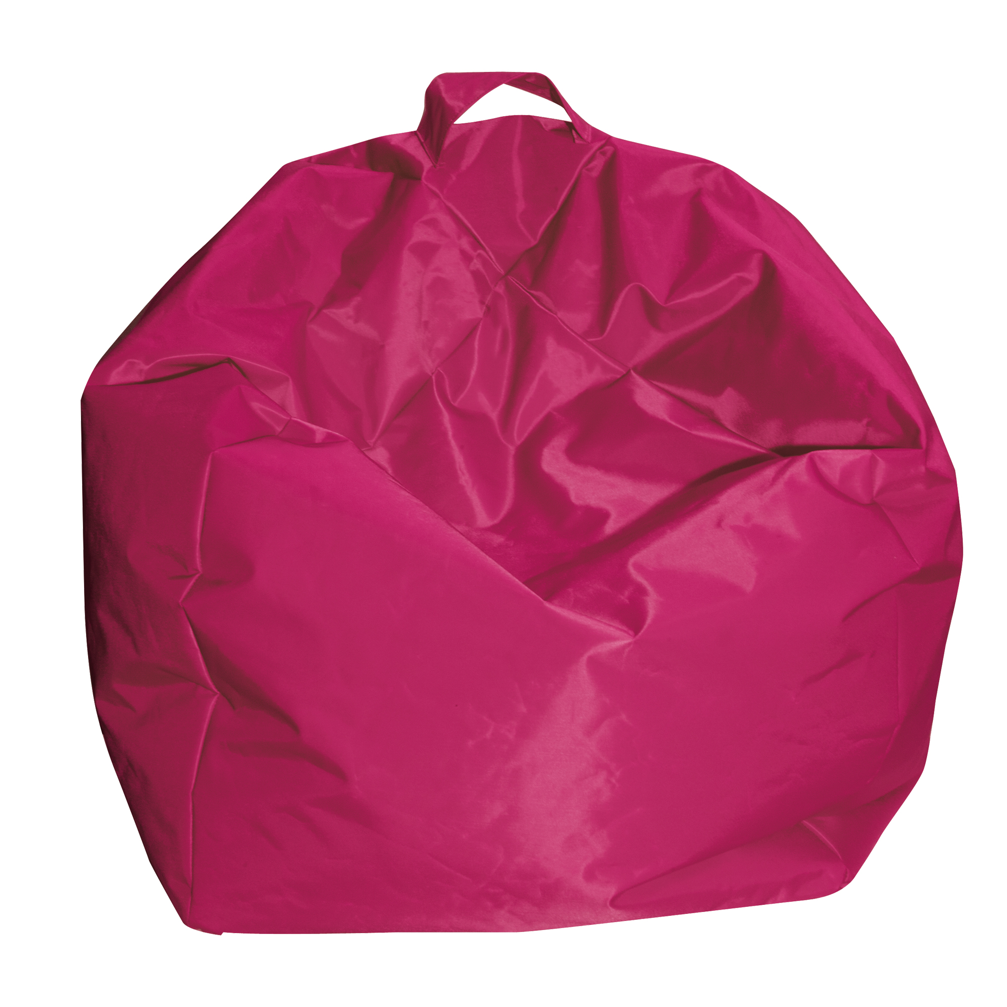 Pouf comodone king collection in nylon con maniglia fucsia 62x65 cm 8023755045951