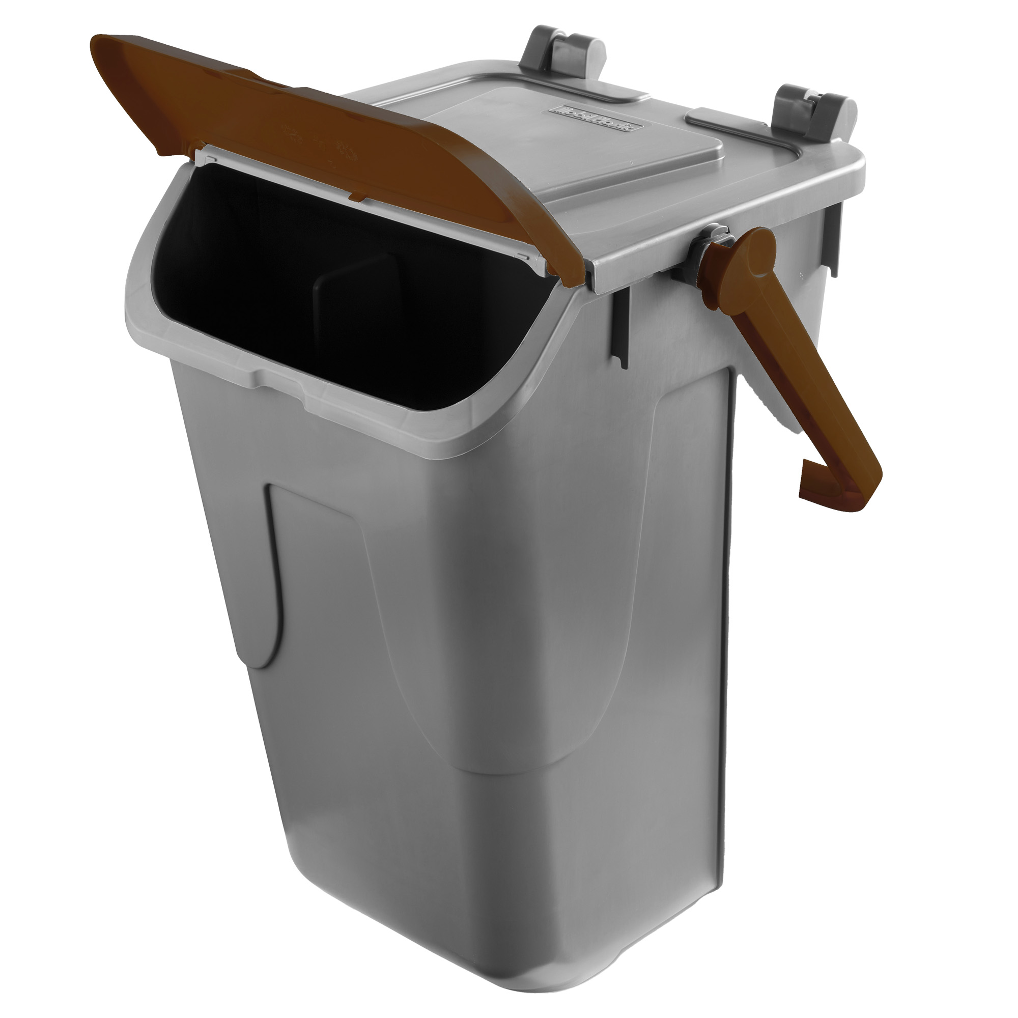 Contenitore portarifiuti ecology 35 l grigio bruno con sportello 8004331113516